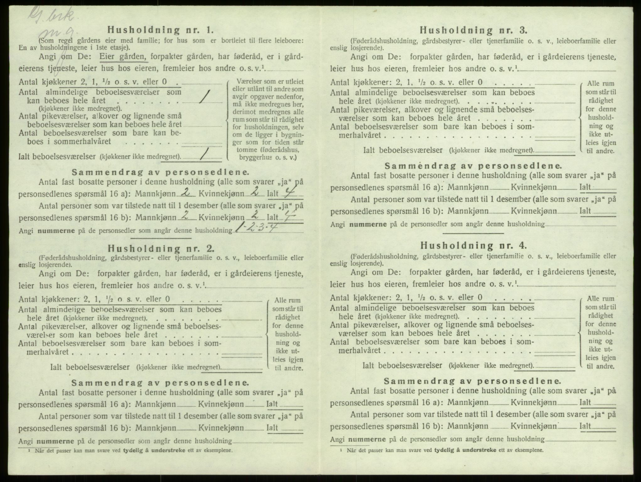 SAB, Folketelling 1920 for 1441 Selje herred, 1920, s. 839