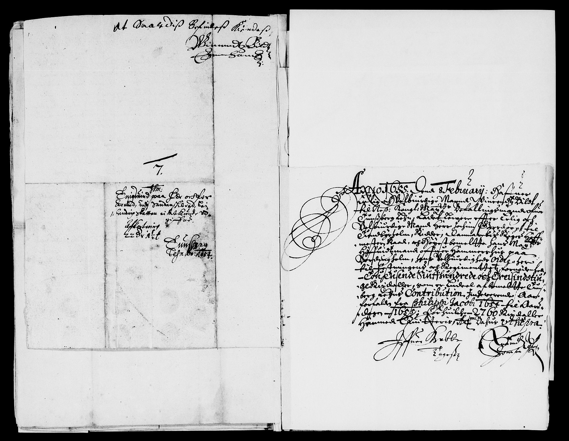 Rentekammeret inntil 1814, Reviderte regnskaper, Lensregnskaper, AV/RA-EA-5023/R/Rb/Rbo/L0032: Tønsberg len, 1653-1656