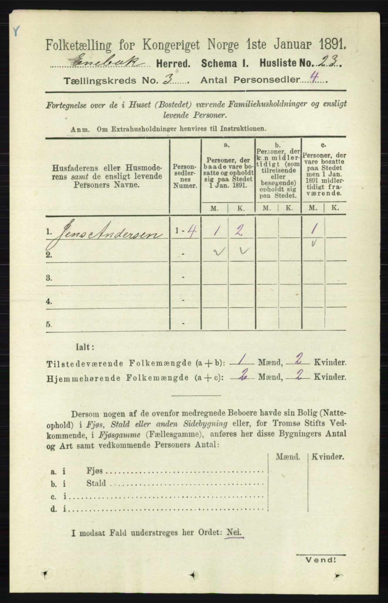 RA, Folketelling 1891 for 0229 Enebakk herred, 1891, s. 1094