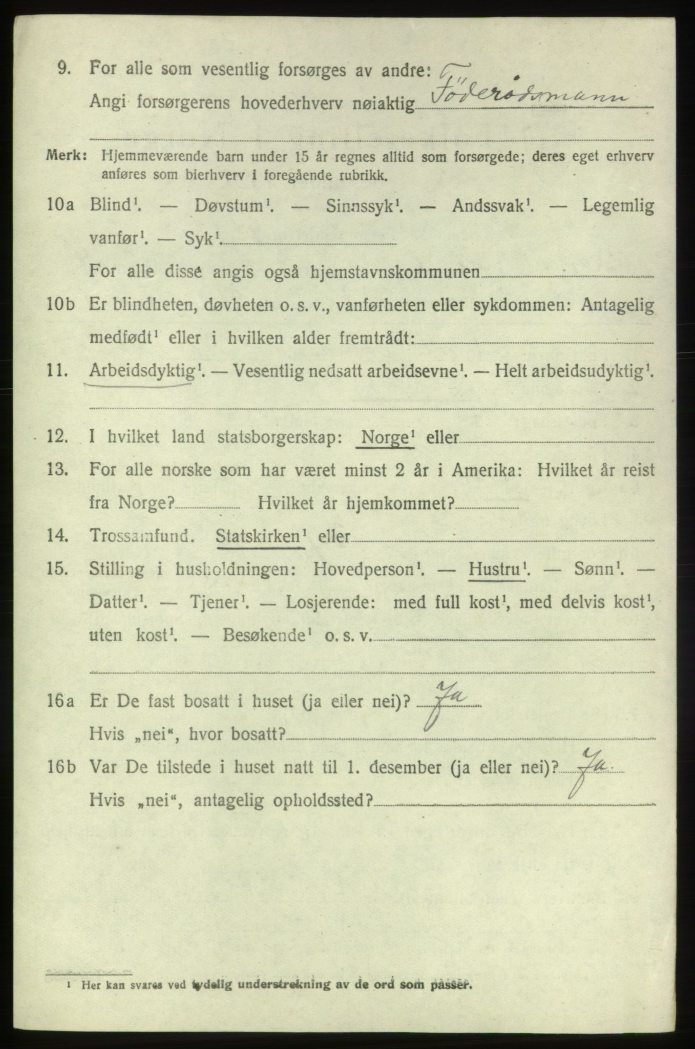 SAB, Folketelling 1920 for 1220 Bremnes herred, 1920, s. 1845