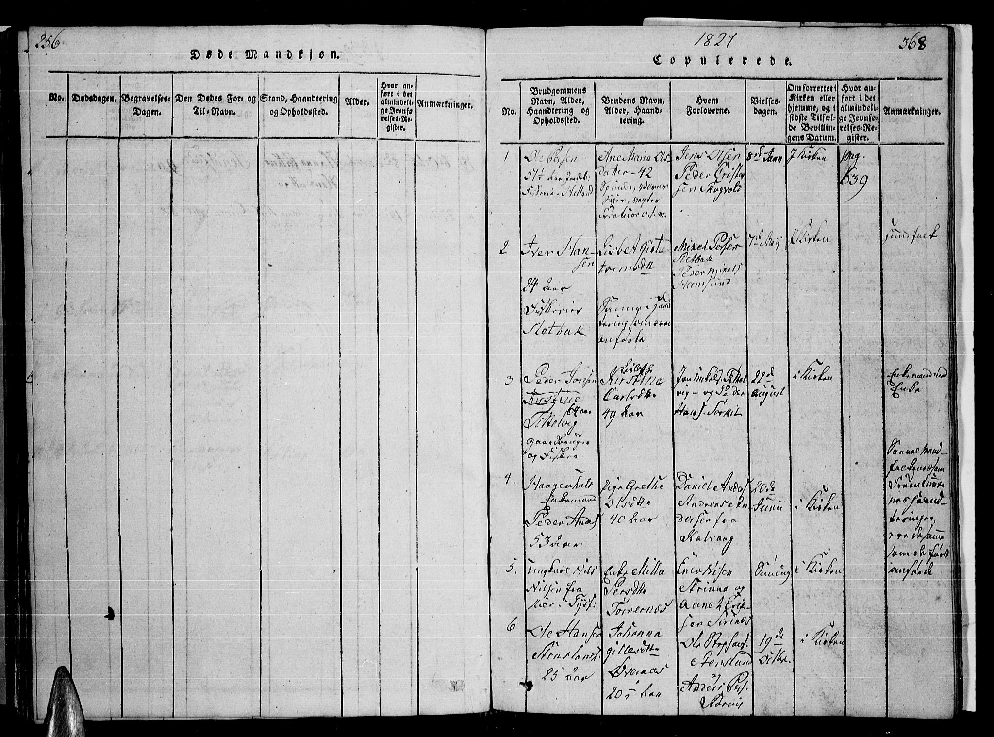 Ministerialprotokoller, klokkerbøker og fødselsregistre - Nordland, AV/SAT-A-1459/859/L0855: Klokkerbok nr. 859C01, 1821-1839, s. 367-368