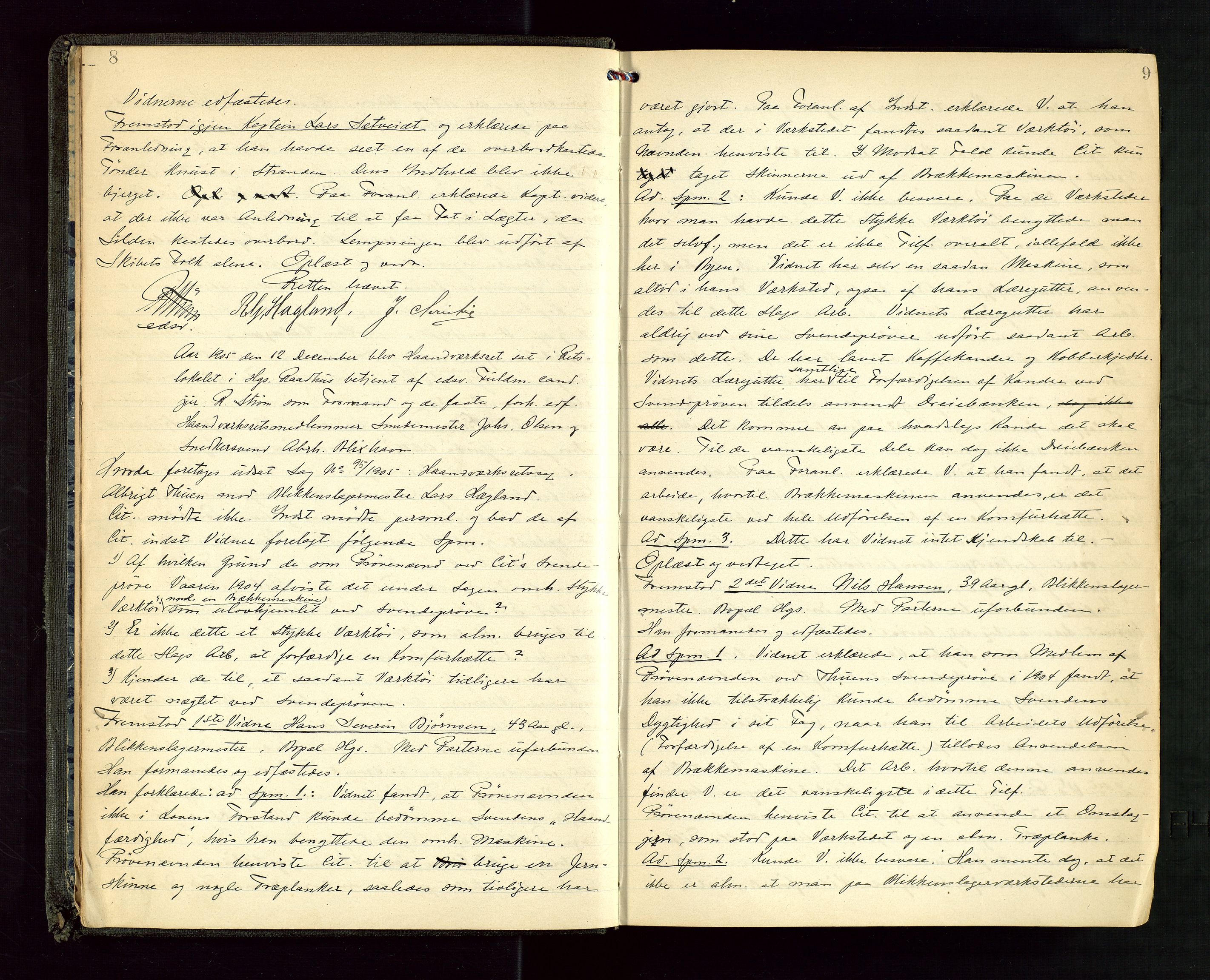 Haugesund tingrett, AV/SAST-A-101415/01/II/IIC/L0021: Pantebok 21, dbnr. 234-1346/30, 1905-1907, s. 8-9