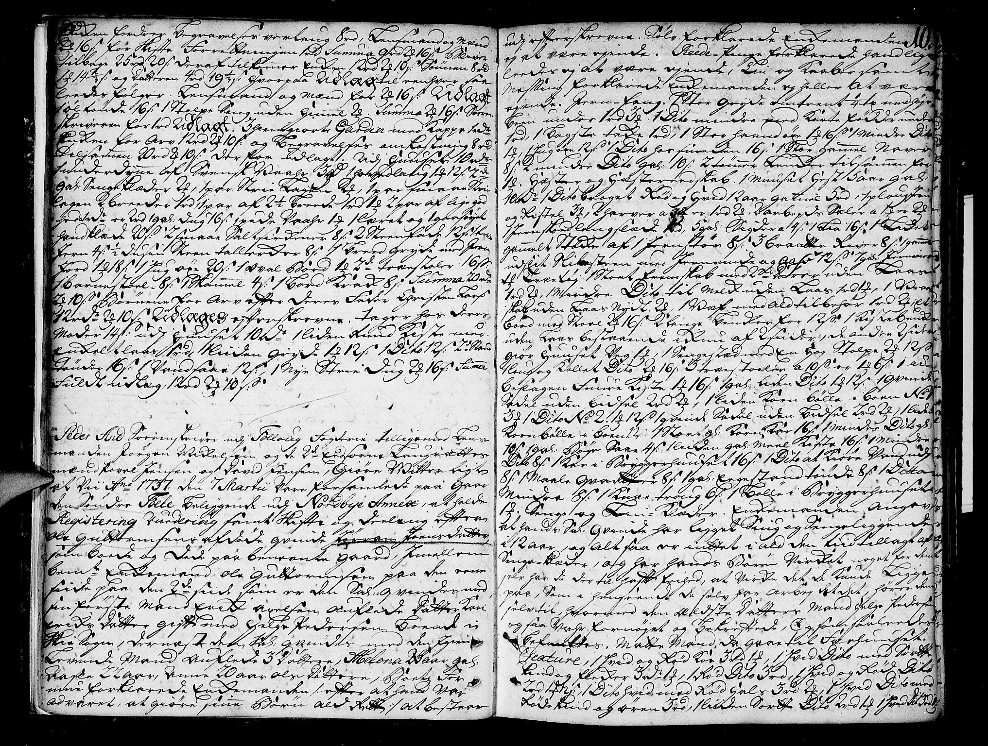 Follo sorenskriveri, SAO/A-10274/H/Hb/L0004: Skifteprotokoll, 1737-1743, s. 9b-10a