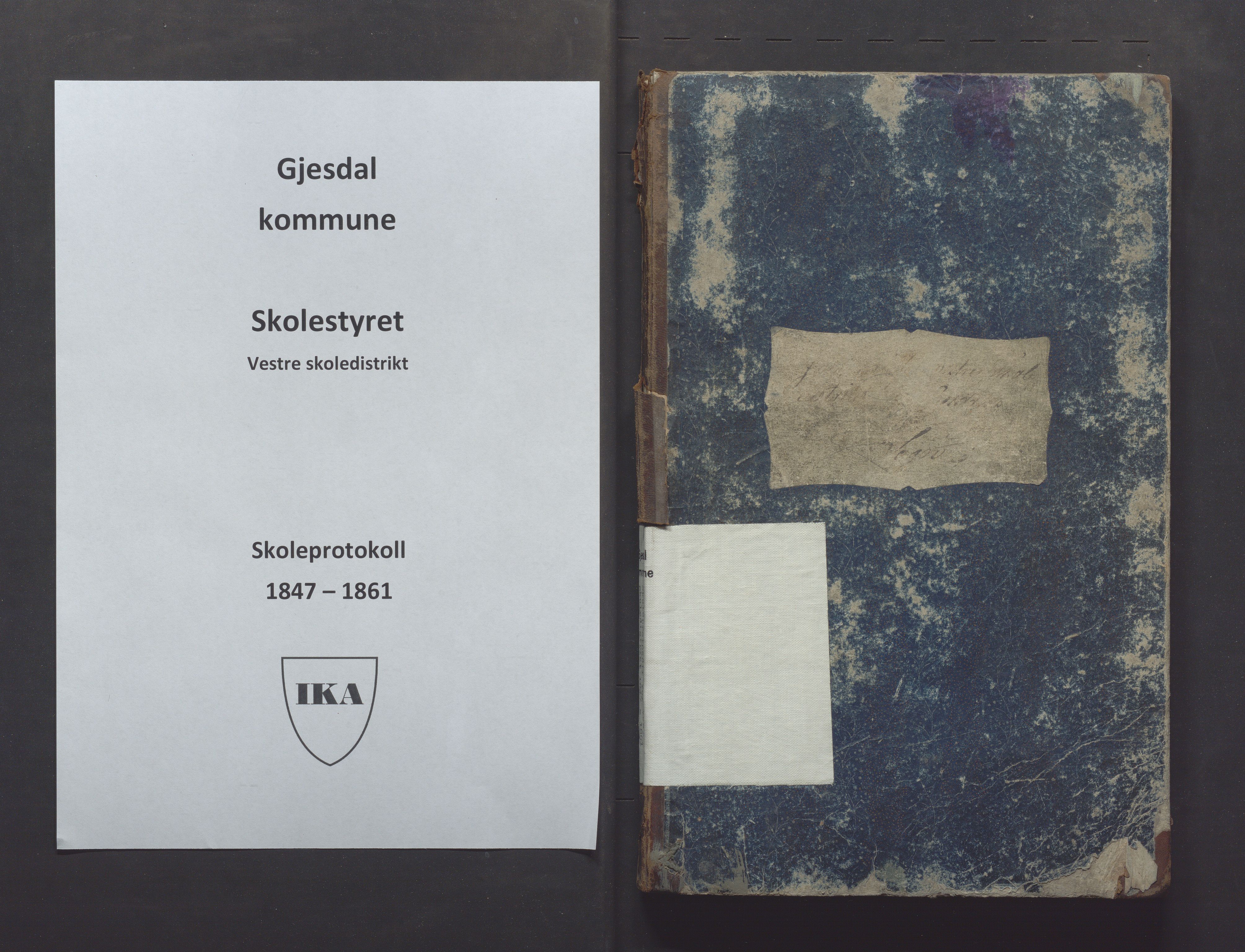 Gjesdal kommune - Skolestyret, IKAR/K-101388/H/L0001: Skoleprotokoll, 1847-1861