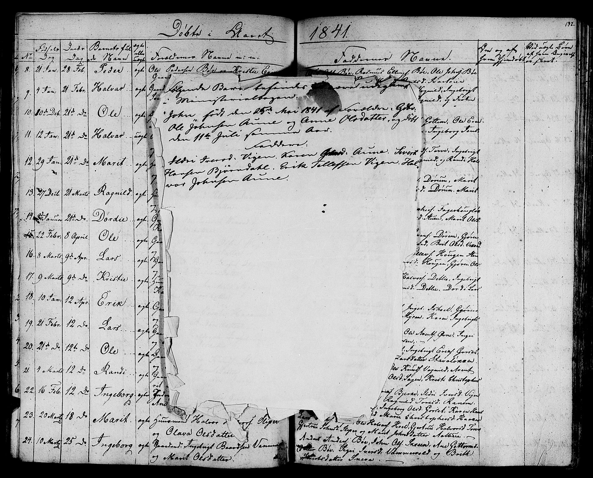 Ministerialprotokoller, klokkerbøker og fødselsregistre - Sør-Trøndelag, AV/SAT-A-1456/678/L0897: Ministerialbok nr. 678A06-07, 1821-1847, s. 132