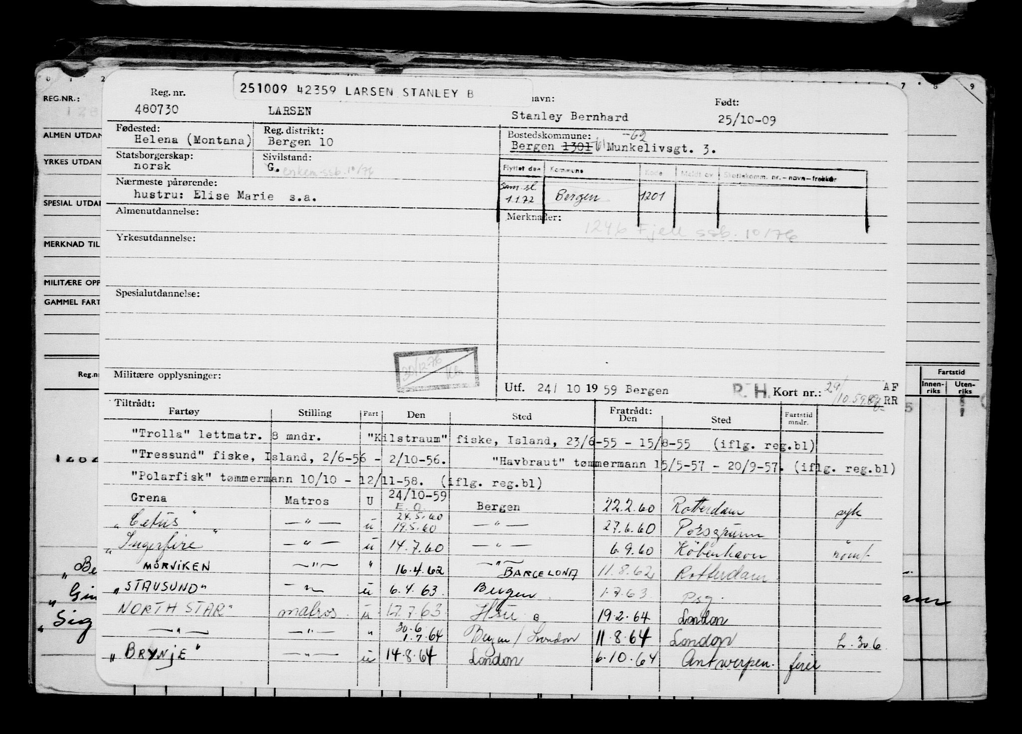 Direktoratet for sjømenn, AV/RA-S-3545/G/Gb/L0086: Hovedkort, 1909, s. 383