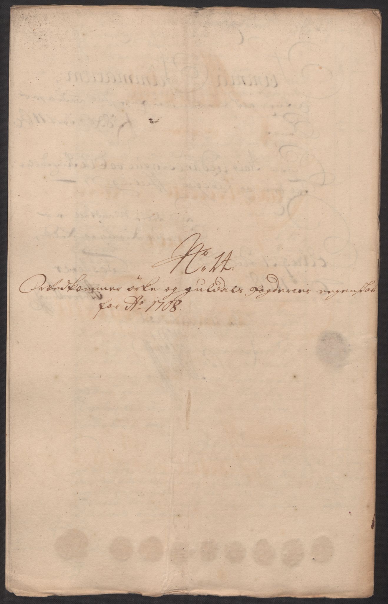 Rentekammeret inntil 1814, Reviderte regnskaper, Fogderegnskap, RA/EA-4092/R60/L3958: Fogderegnskap Orkdal og Gauldal, 1708, s. 260