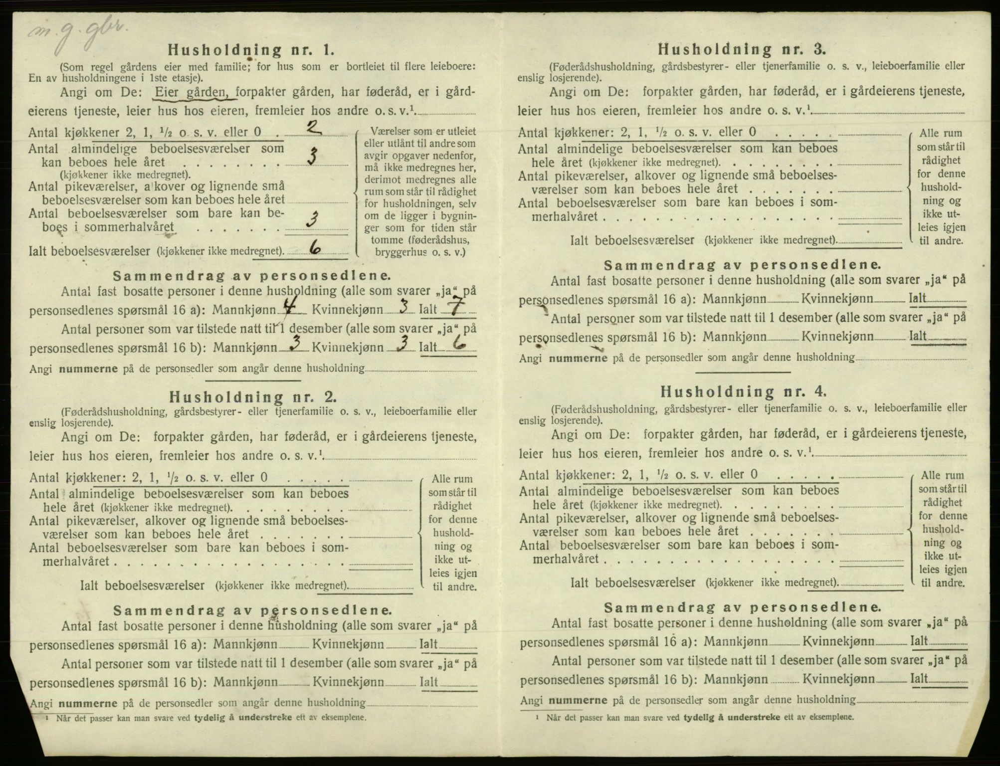 SAB, Folketelling 1920 for 1243 Os herred, 1920, s. 43