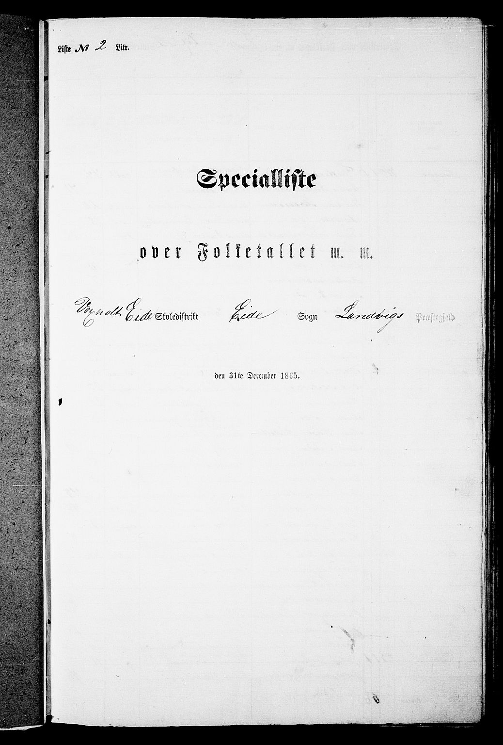 RA, Folketelling 1865 for 0924P Homedal prestegjeld, 1865, s. 24