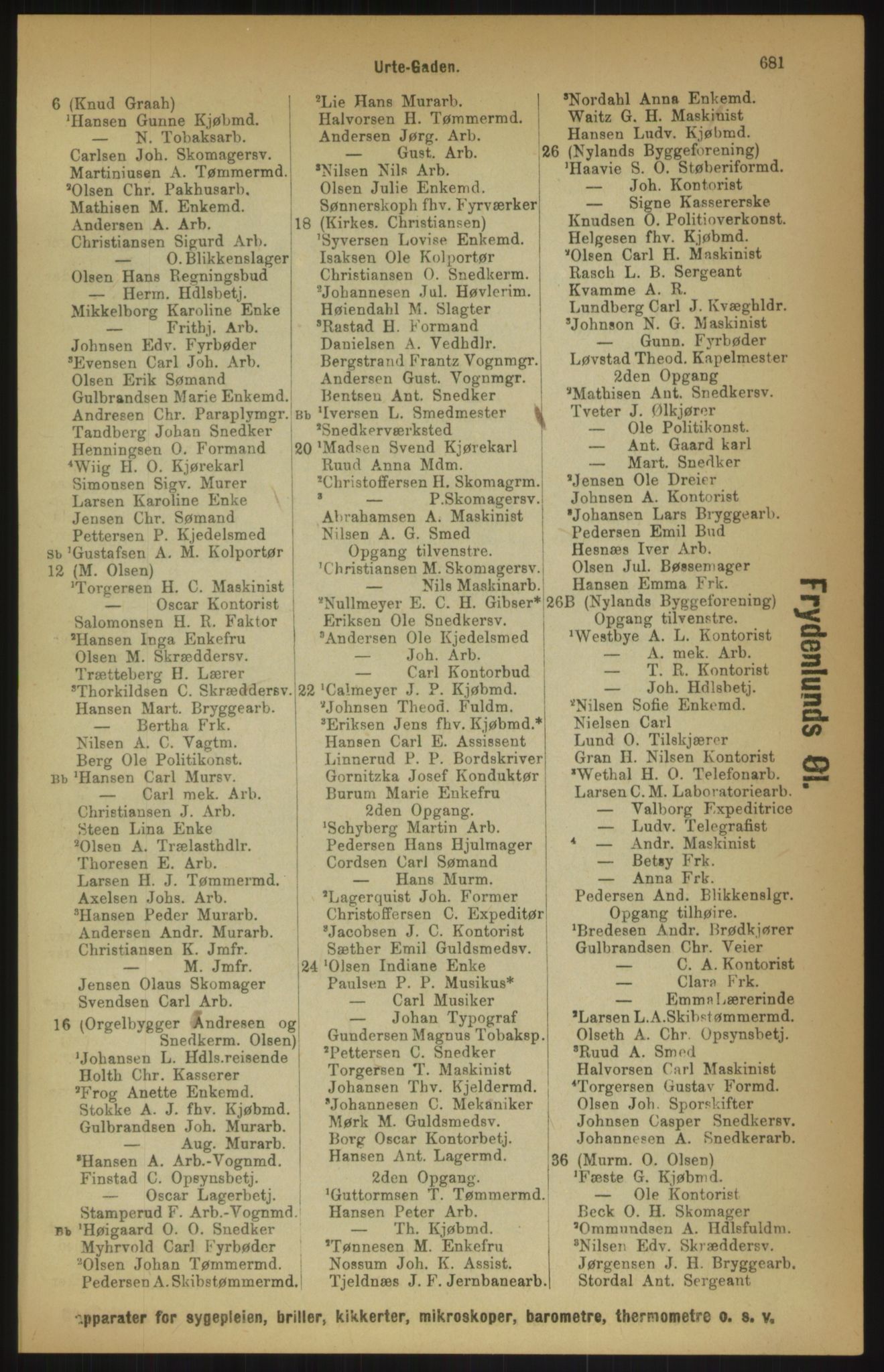 Kristiania/Oslo adressebok, PUBL/-, 1891, s. 681