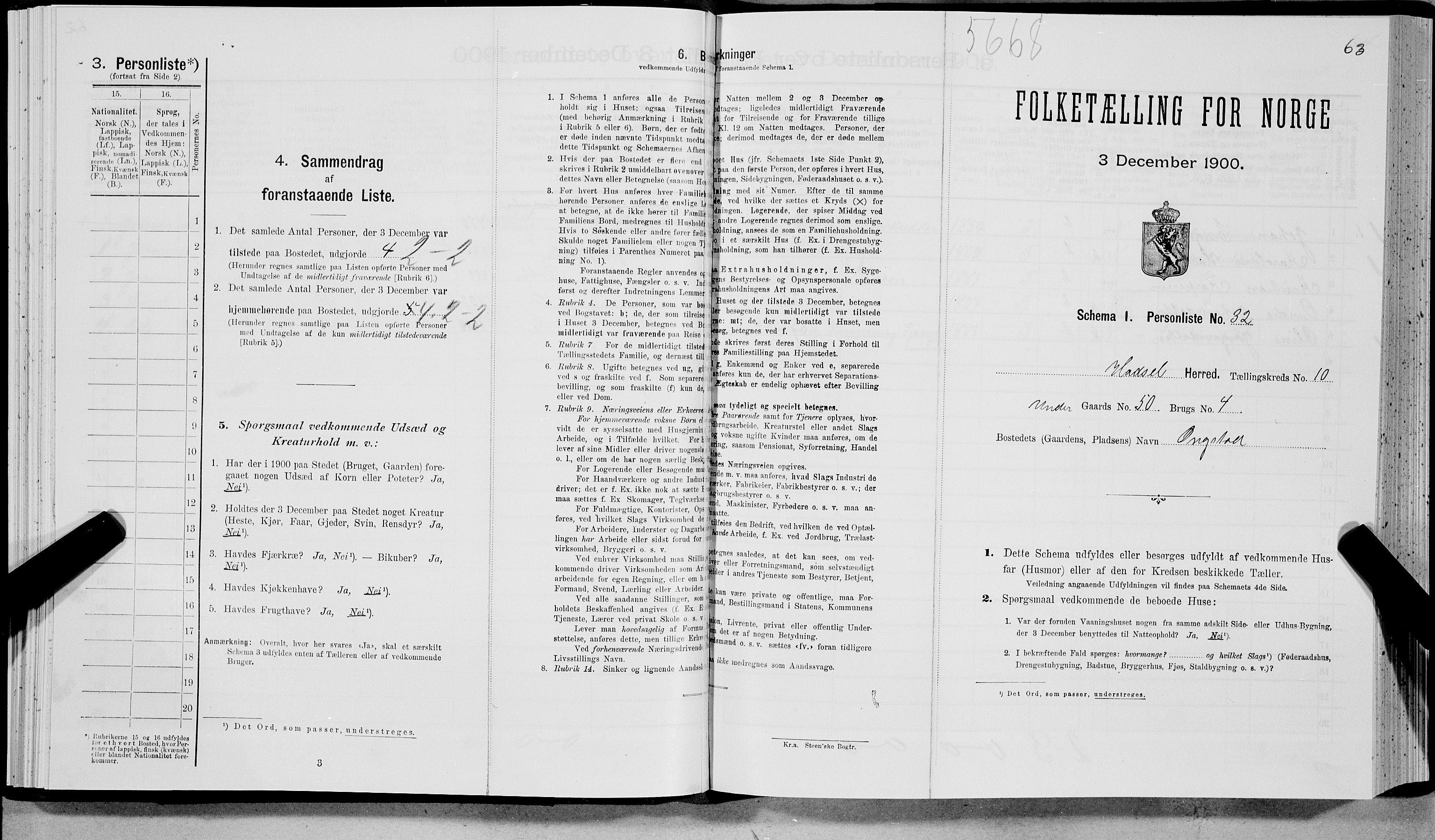 SAT, Folketelling 1900 for 1866 Hadsel herred, 1900, s. 873