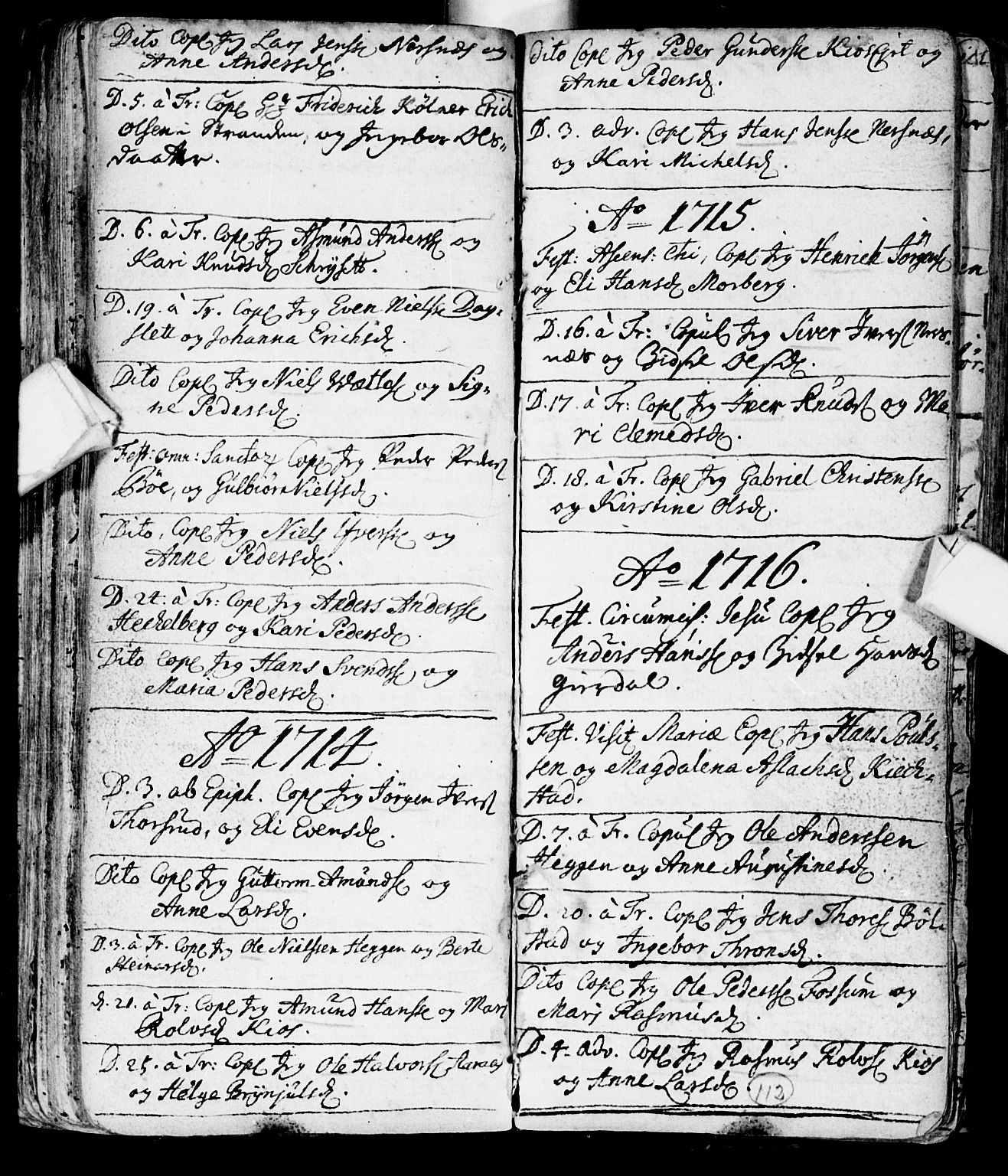 Røyken kirkebøker, AV/SAKO-A-241/F/Fa/L0001: Ministerialbok nr. 1, 1701-1730, s. 112