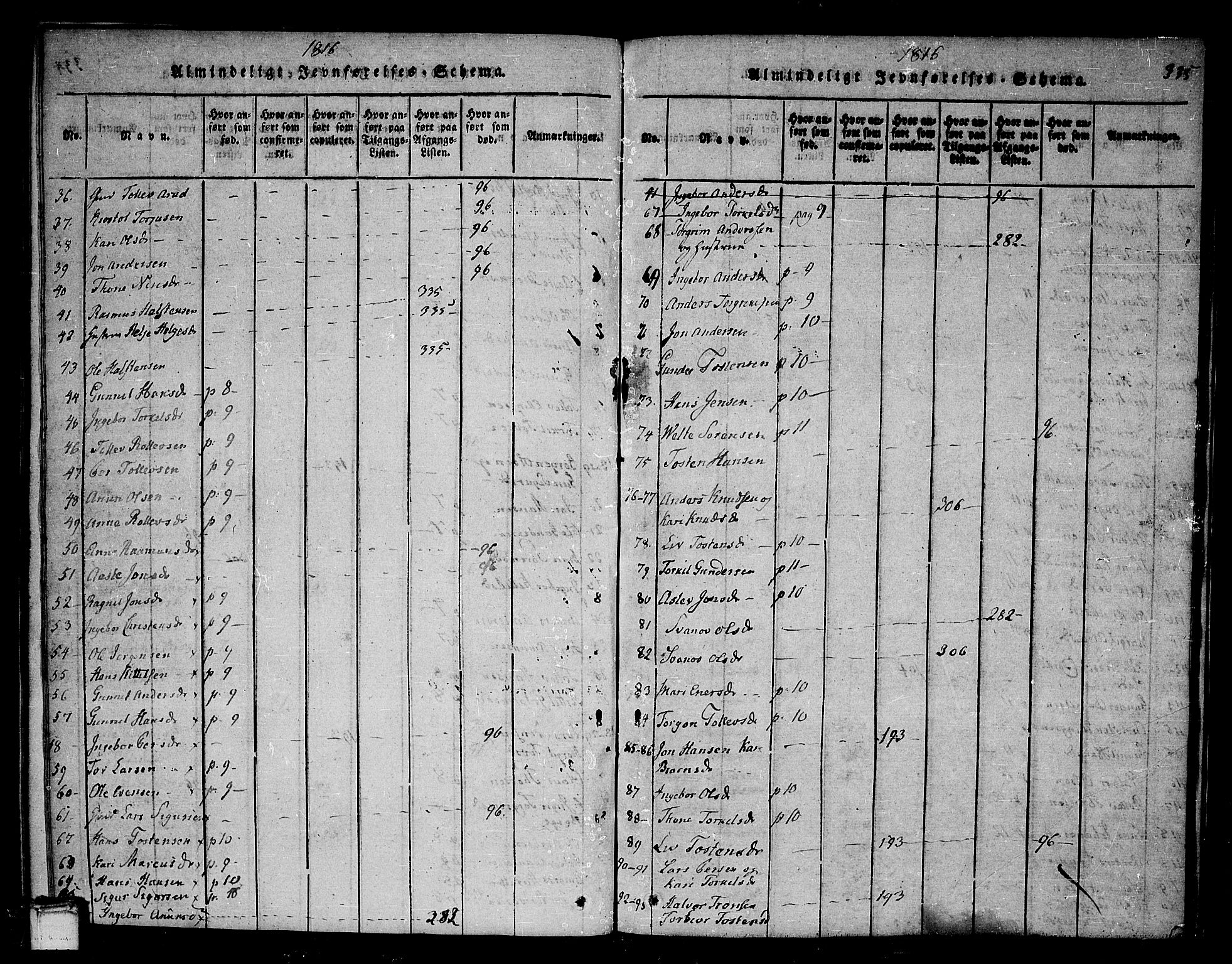 Sauherad kirkebøker, AV/SAKO-A-298/F/Fa/L0005: Ministerialbok nr. I 5, 1815-1829, s. 335