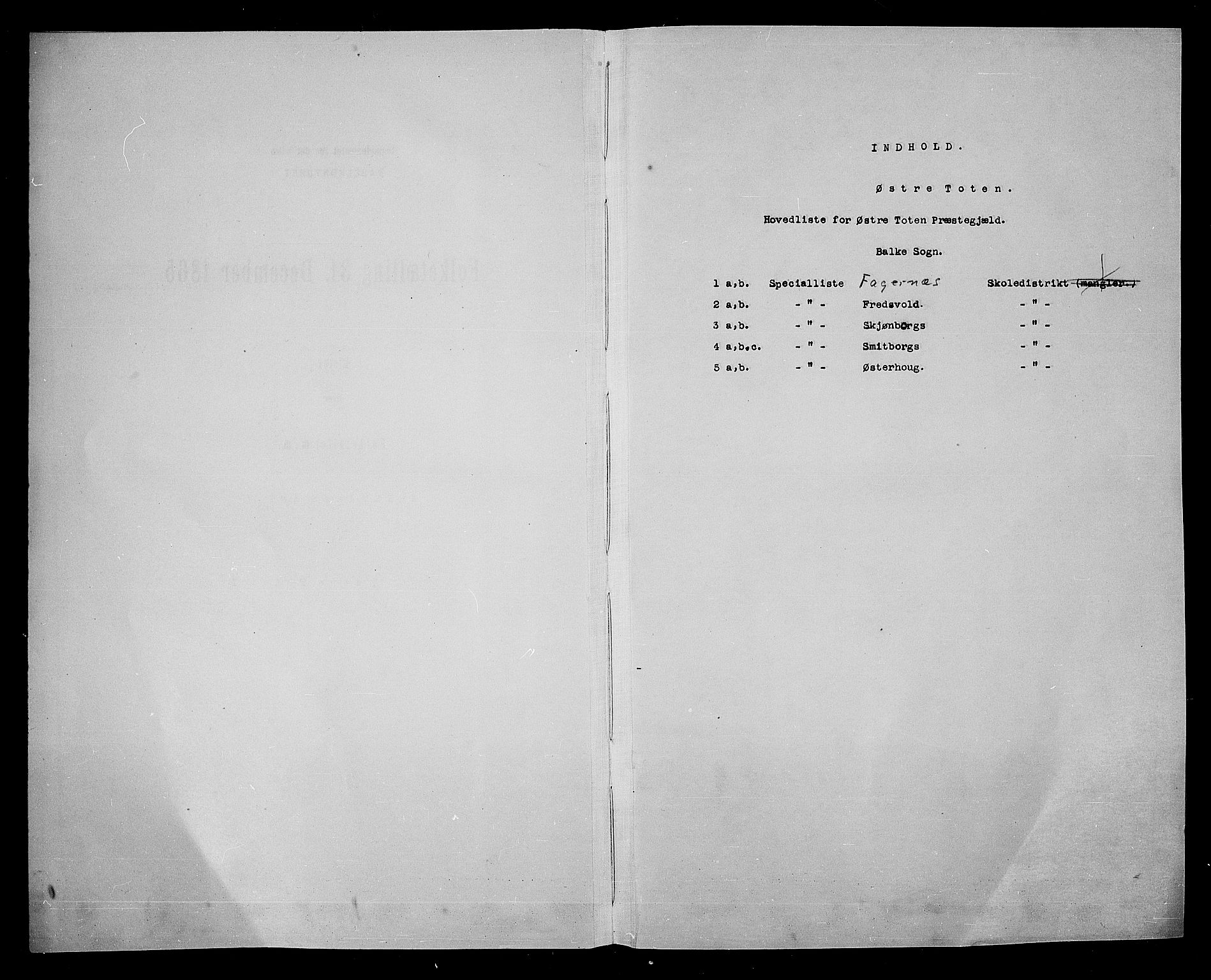 RA, Folketelling 1865 for 0528P Østre Toten prestegjeld, 1865, s. 4