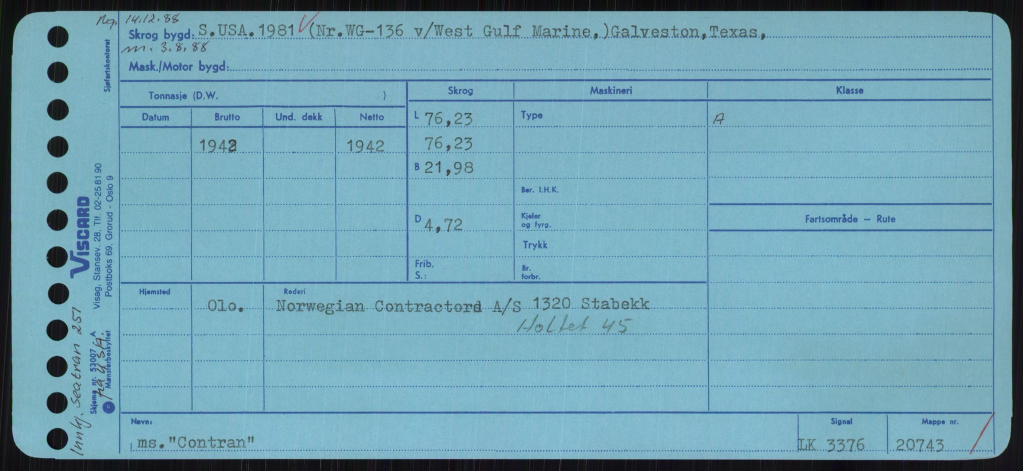 Sjøfartsdirektoratet med forløpere, Skipsmålingen, AV/RA-S-1627/H/Hc/L0001: Lektere, A-Y, s. 89