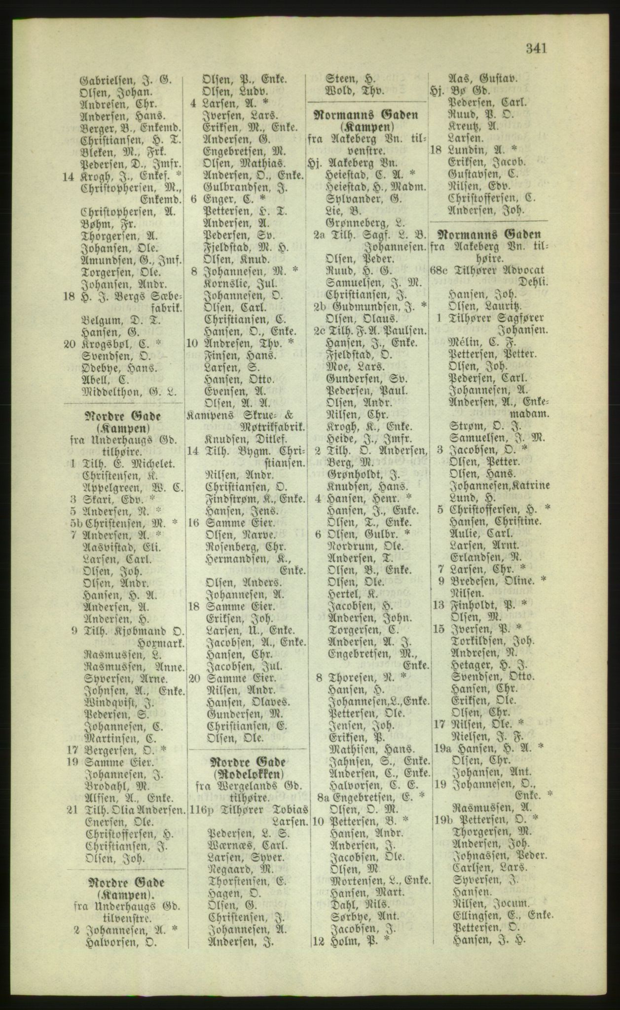 Kristiania/Oslo adressebok, PUBL/-, 1880, s. 341