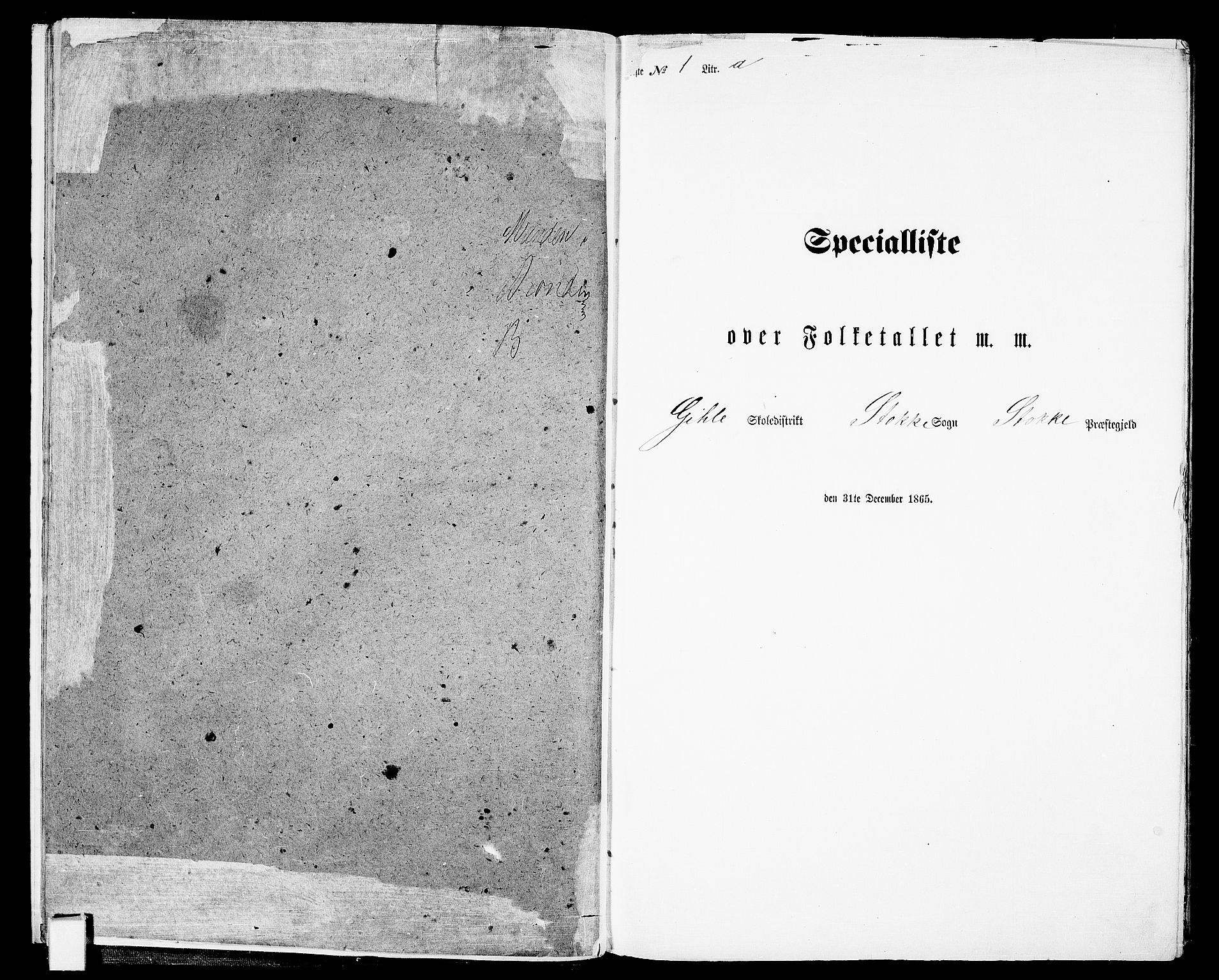 RA, Folketelling 1865 for 0720P Stokke prestegjeld, 1865, s. 14