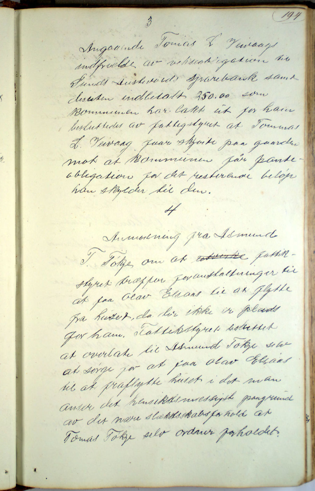 Austevoll kommune. Fattigstyret, IKAH/1244-311/A/Aa/L0001: Møtebok for Møgster fattigkommisjon og fattigstyre, 1846-1920, s. 194a