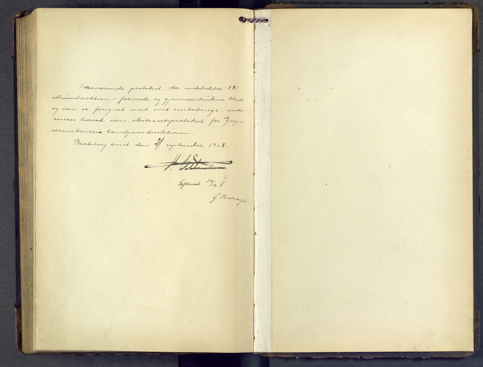 Gjerpen sorenskriveri, SAKO/A-216/F/Fb/L0022: Ekstrarettsprotokoll, 1910-1912