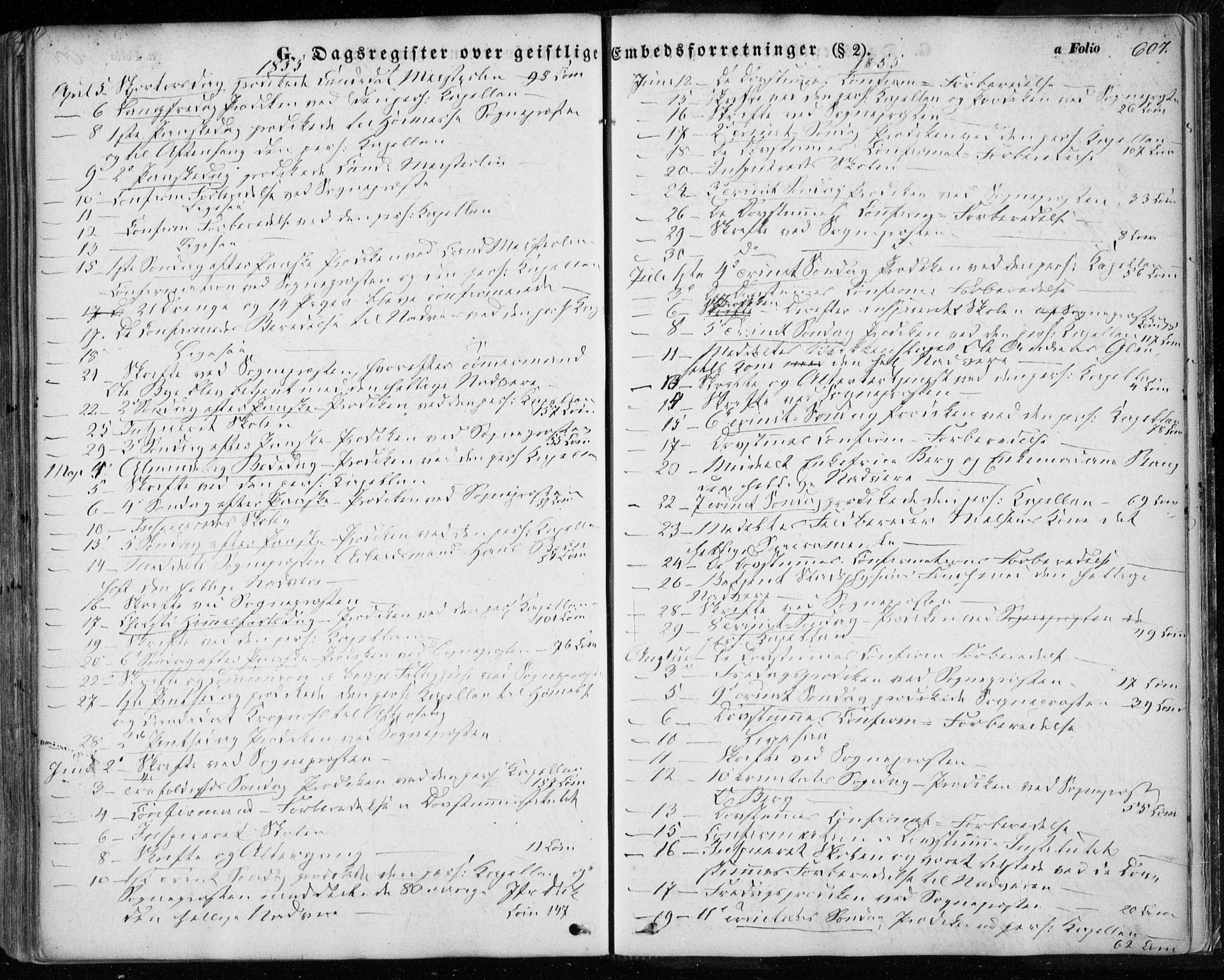 Ministerialprotokoller, klokkerbøker og fødselsregistre - Sør-Trøndelag, AV/SAT-A-1456/601/L0051: Ministerialbok nr. 601A19, 1848-1857, s. 607