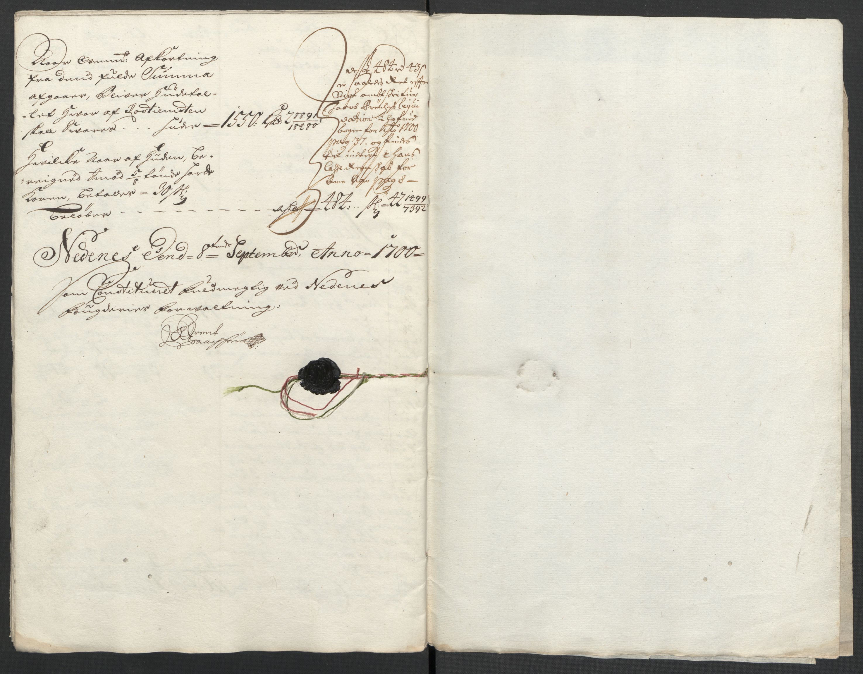 Rentekammeret inntil 1814, Reviderte regnskaper, Fogderegnskap, AV/RA-EA-4092/R39/L2315: Fogderegnskap Nedenes, 1700-1701, s. 27