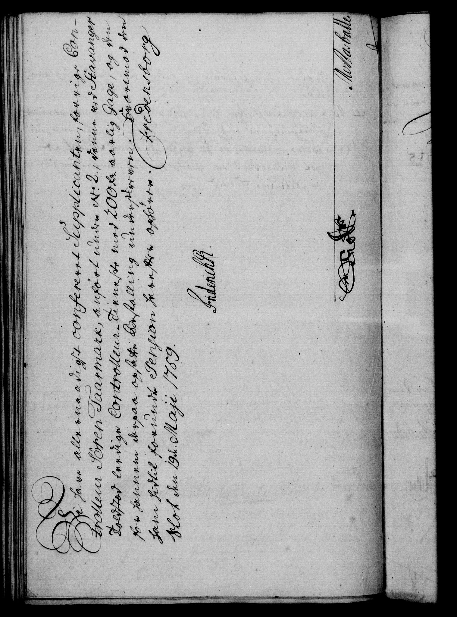 Rentekammeret, Kammerkanselliet, RA/EA-3111/G/Gf/Gfa/L0041: Norsk relasjons- og resolusjonsprotokoll (merket RK 52.41), 1759, s. 366