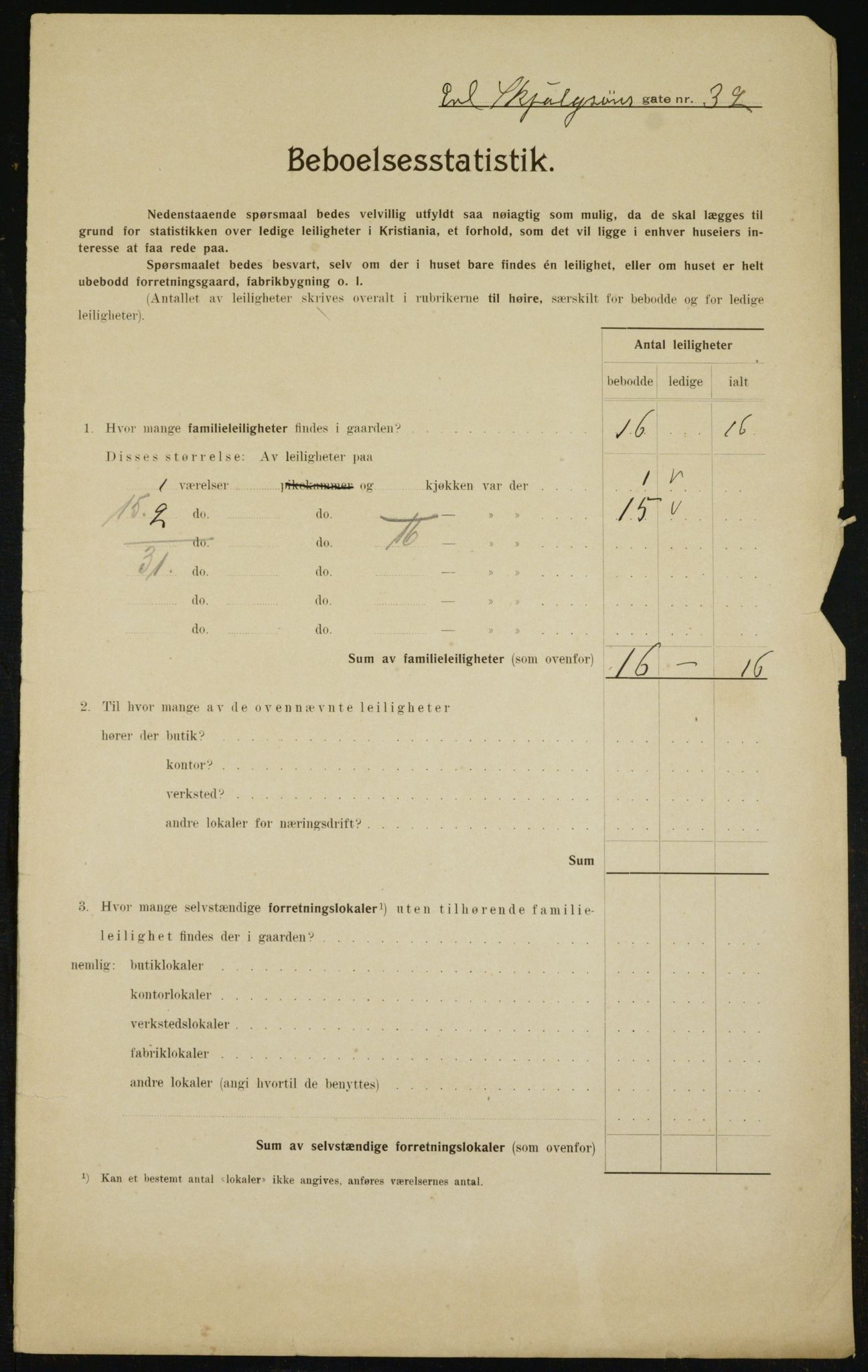 OBA, Kommunal folketelling 1.2.1910 for Kristiania, 1910, s. 20997