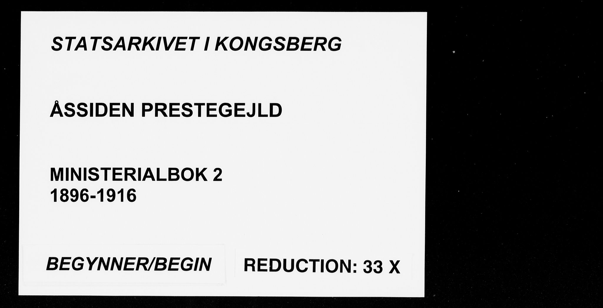 Åssiden kirkebøker, AV/SAKO-A-251/F/Fa/L0002: Ministerialbok nr. 2, 1896-1916