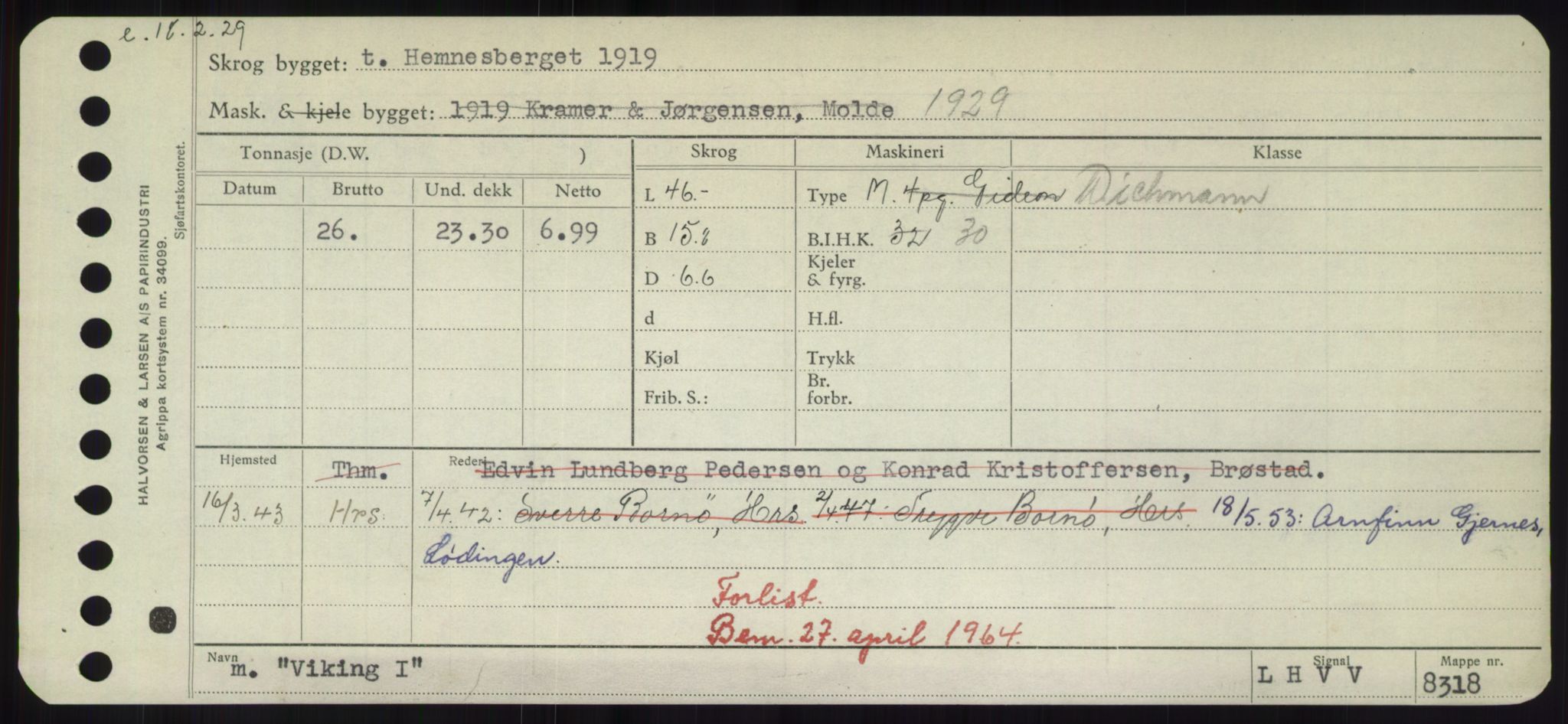 Sjøfartsdirektoratet med forløpere, Skipsmålingen, RA/S-1627/H/Hd/L0041: Fartøy, Vi-Ås, s. 149