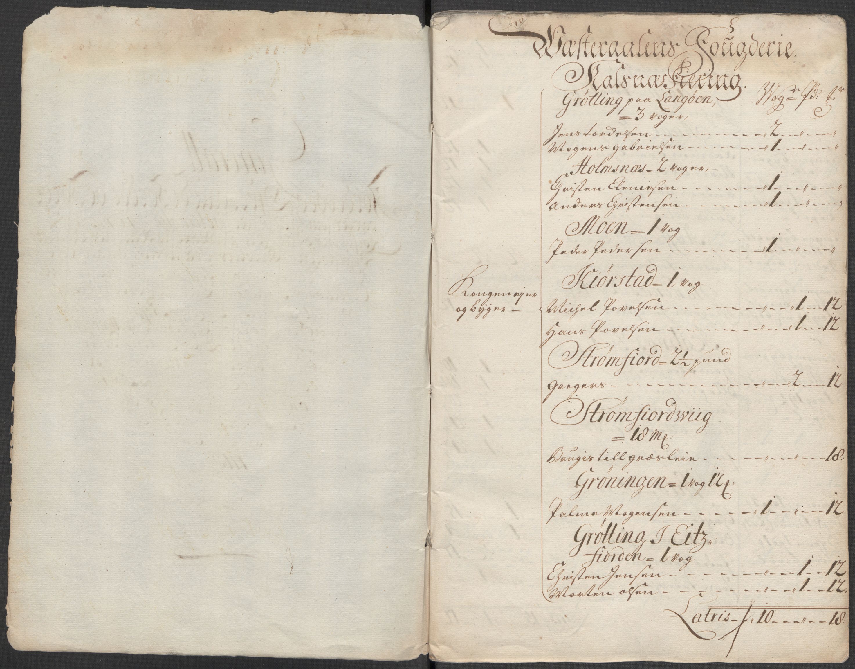Rentekammeret inntil 1814, Reviderte regnskaper, Fogderegnskap, RA/EA-4092/R67/L4684: Fogderegnskap Vesterålen, Andenes og Lofoten, 1718, s. 31