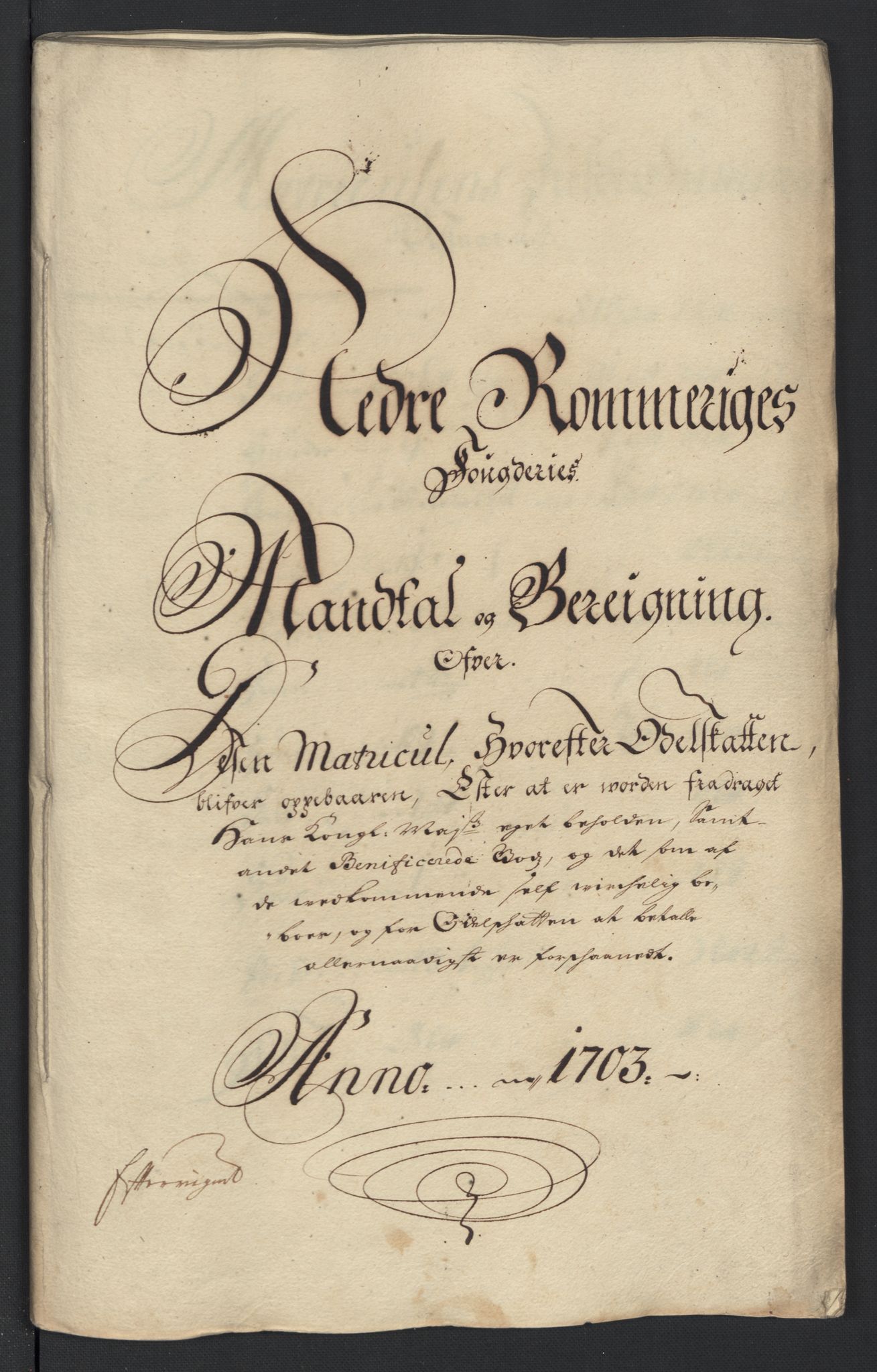Rentekammeret inntil 1814, Reviderte regnskaper, Fogderegnskap, AV/RA-EA-4092/R11/L0586: Fogderegnskap Nedre Romerike, 1703, s. 109