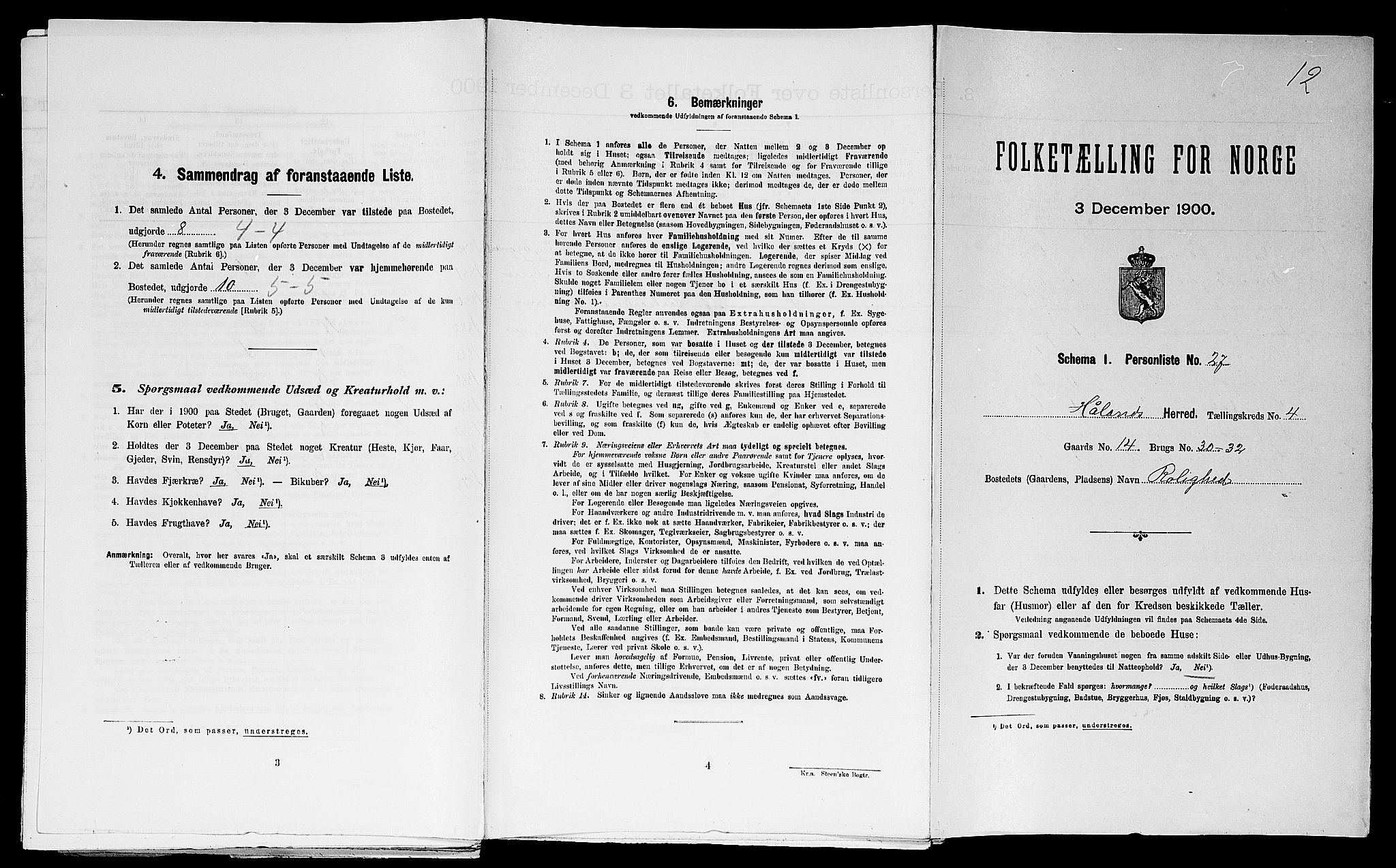 SAST, Folketelling 1900 for 1124 Haaland herred, 1900, s. 655