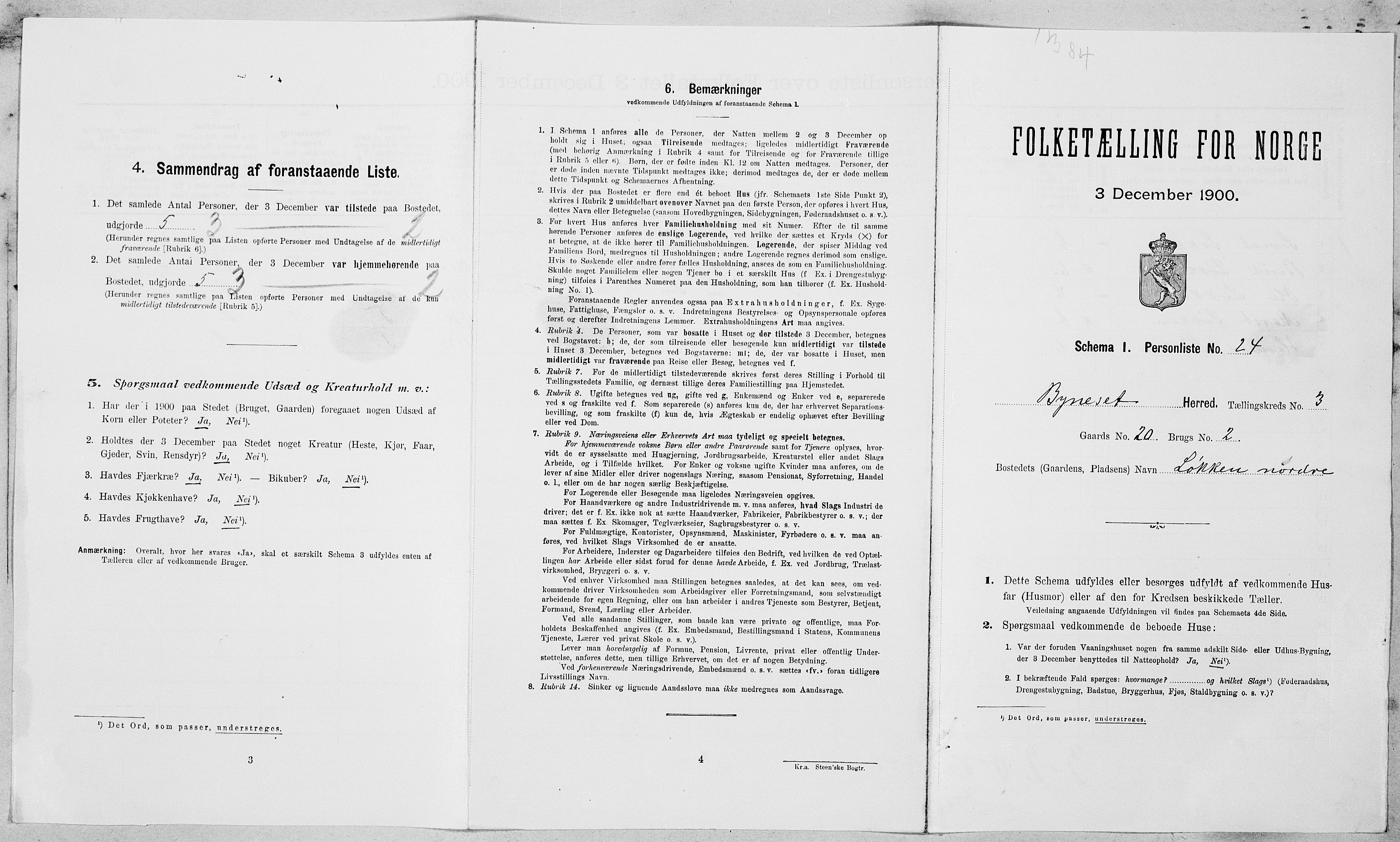 SAT, Folketelling 1900 for 1655 Byneset herred, 1900, s. 219