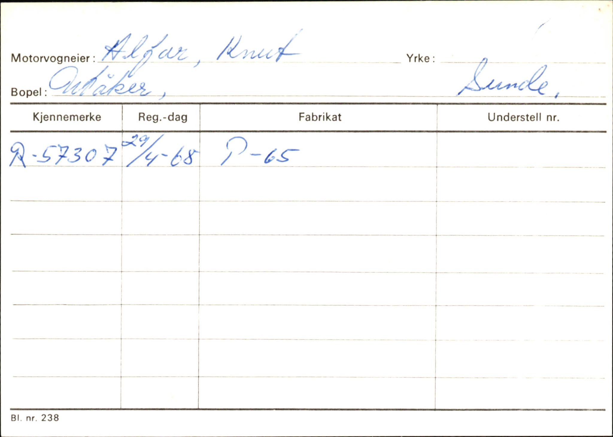 Statens vegvesen, Hordaland vegkontor, SAB/A-5201/2/Ha/L0001: R-eierkort A, 1920-1971, s. 332