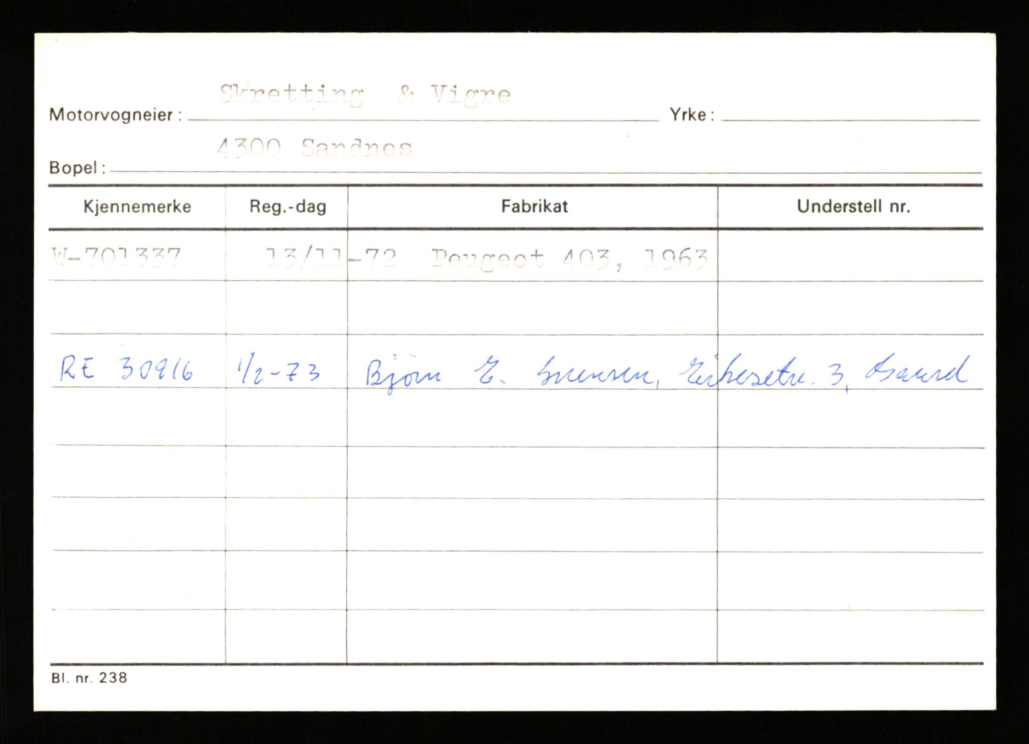 Stavanger trafikkstasjon, AV/SAST-A-101942/0/G/L0012: Registreringsnummer: 363571 - 800000, 1930-1971, s. 2254