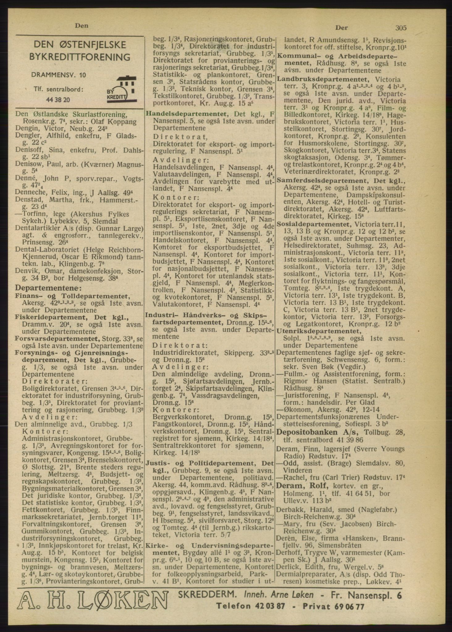 Kristiania/Oslo adressebok, PUBL/-, 1949, s. 305