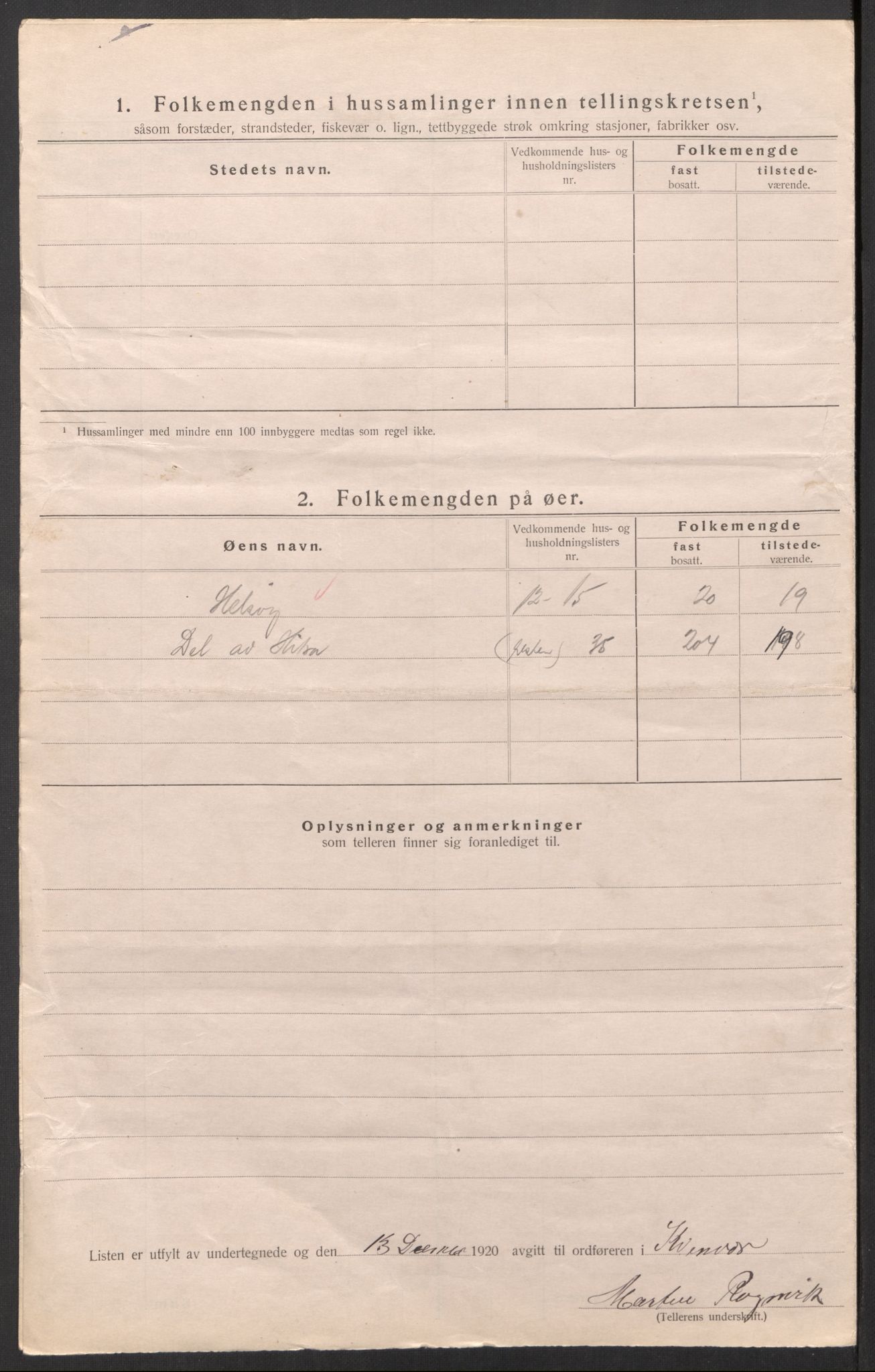 SAT, Folketelling 1920 for 1618 Kvenvær herred, 1920, s. 17