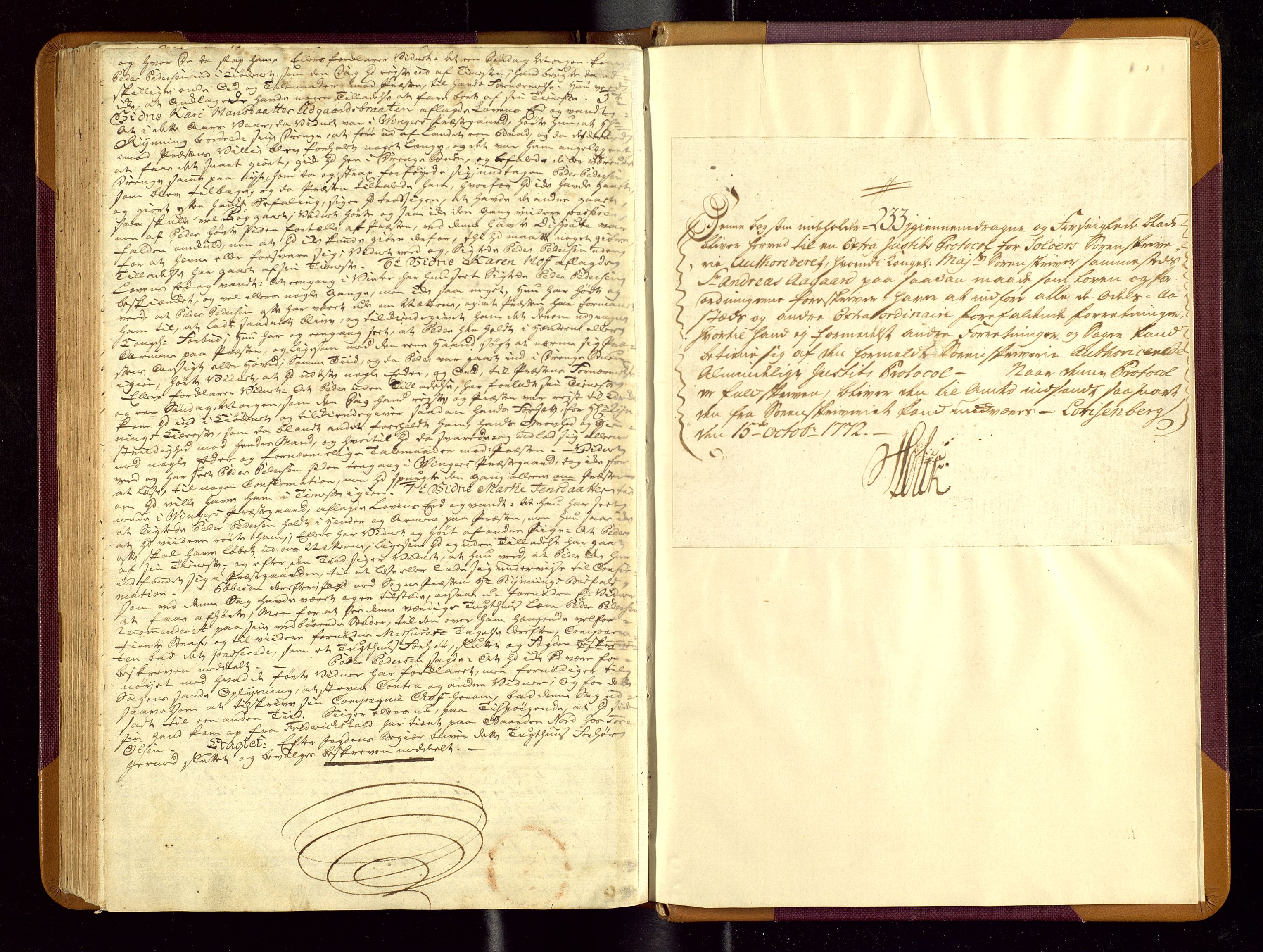 Solør og Odalen sorenskriveri, SAH/TING-026/G/Gc/Gca/L0001: Justis- og politisaker, 1772-1778