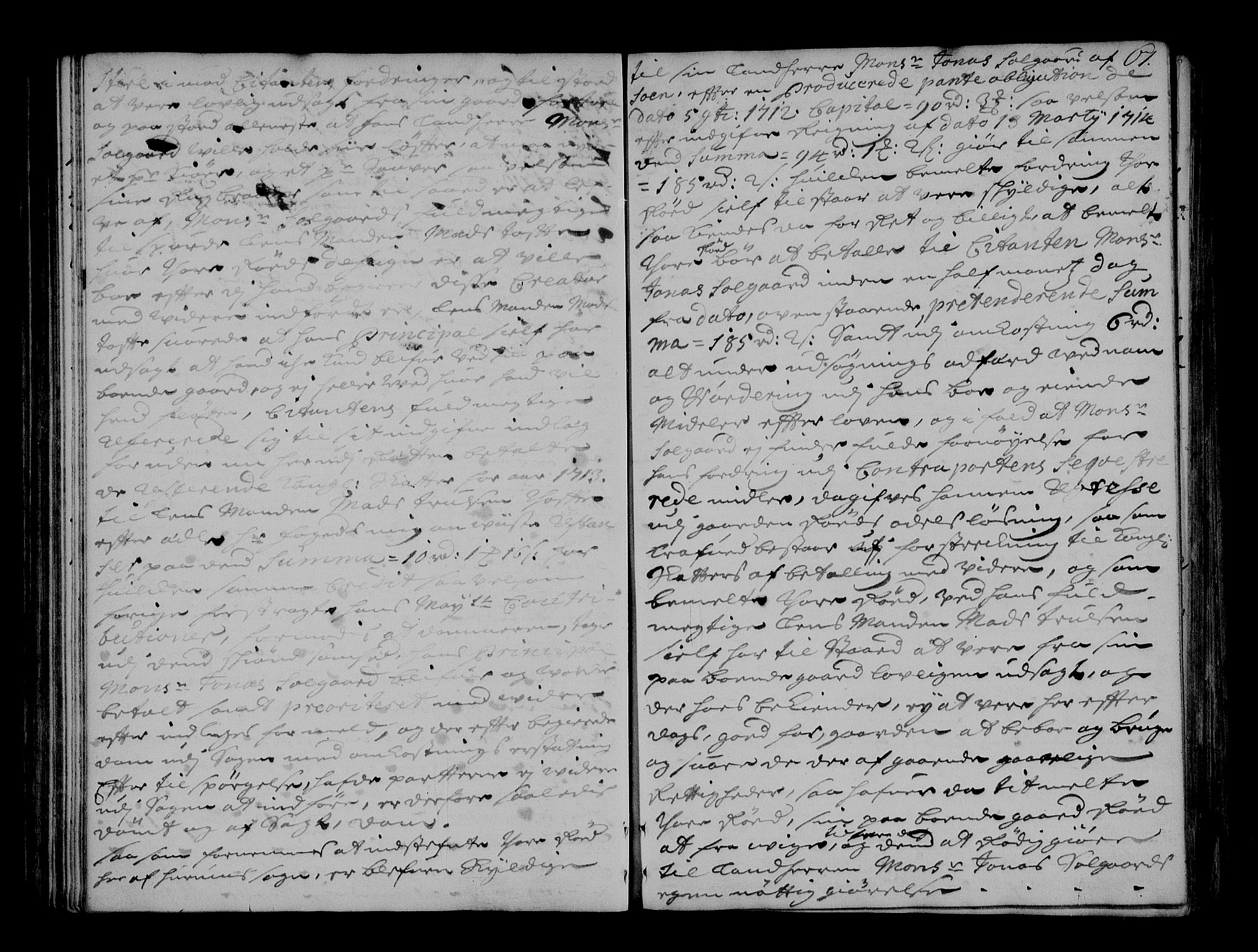 Lier, Røyken og Hurum sorenskriveri, SAKO/A-89/F/Fa/L0043: Tingbok, 1712-1716, s. 67