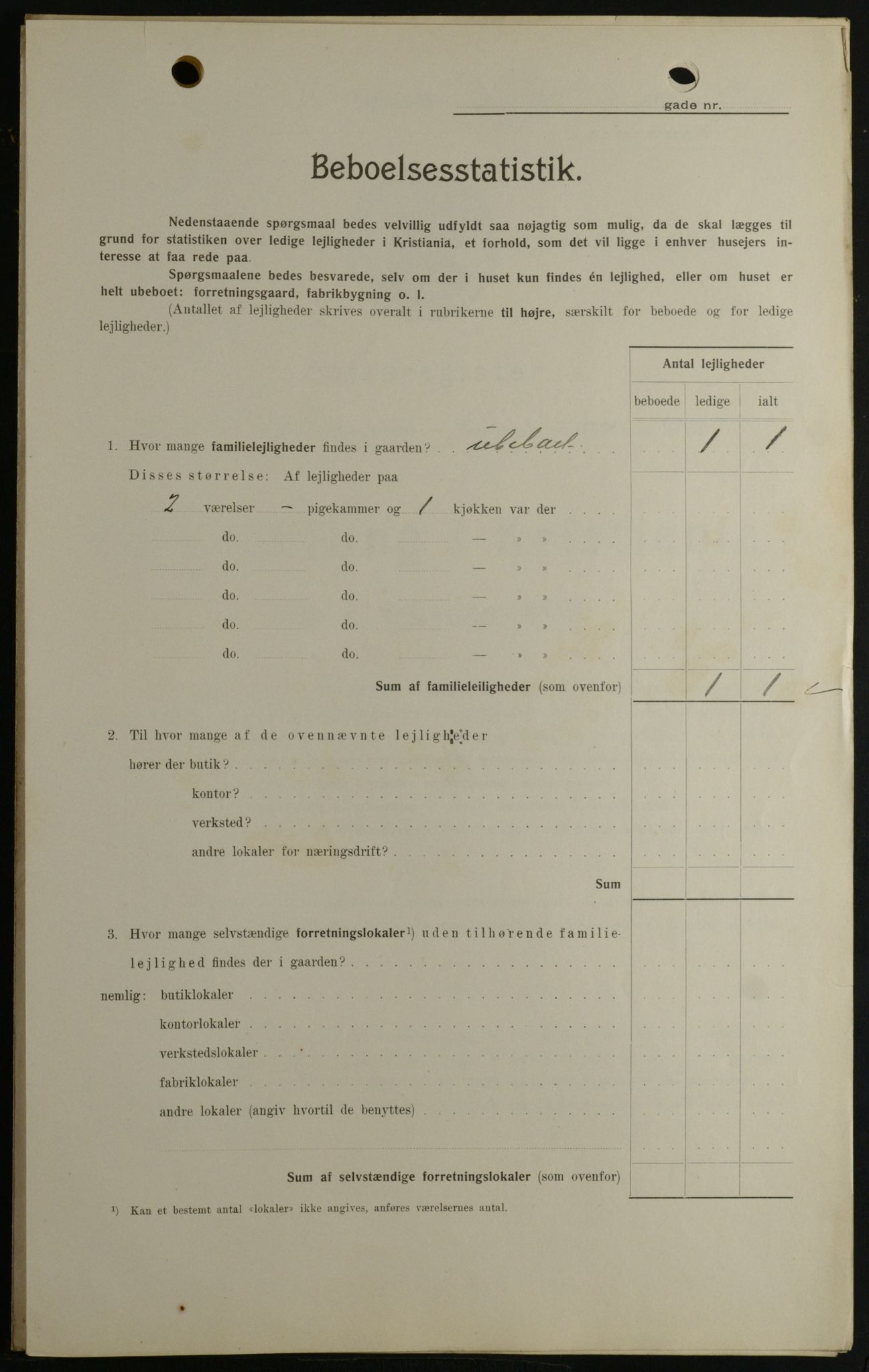 OBA, Kommunal folketelling 1.2.1908 for Kristiania kjøpstad, 1908, s. 16186