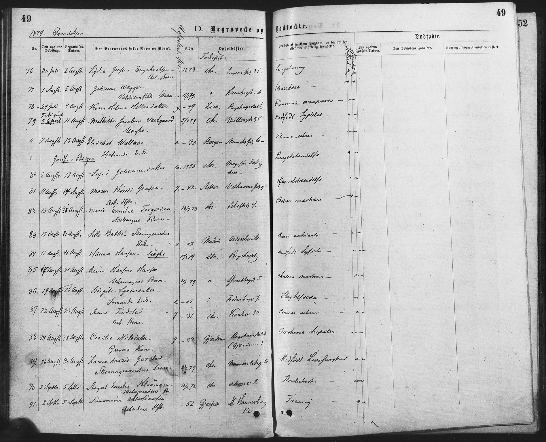 Trefoldighet prestekontor Kirkebøker, AV/SAO-A-10882/F/Fd/L0002: Ministerialbok nr. IV 2, 1877-1885, s. 49