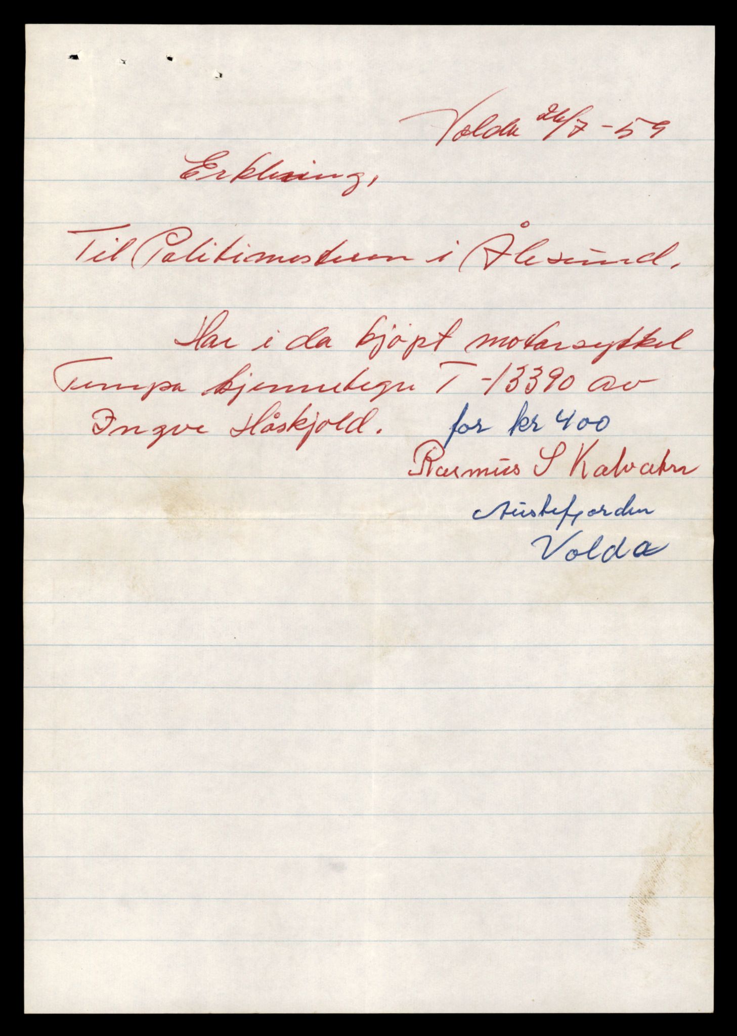 Møre og Romsdal vegkontor - Ålesund trafikkstasjon, AV/SAT-A-4099/F/Fe/L0039: Registreringskort for kjøretøy T 13361 - T 13530, 1927-1998, s. 487