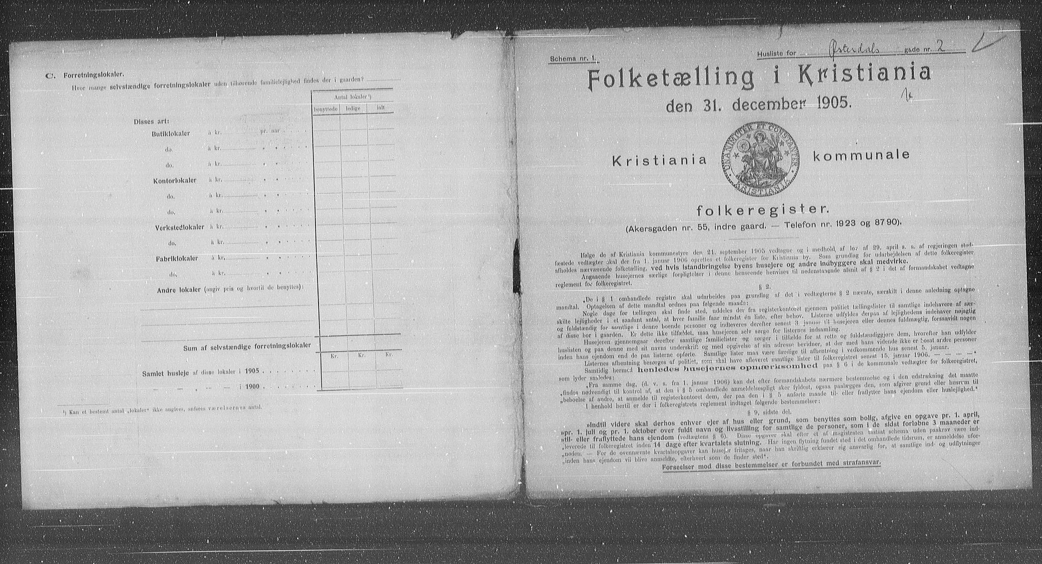 OBA, Kommunal folketelling 31.12.1905 for Kristiania kjøpstad, 1905, s. 67792