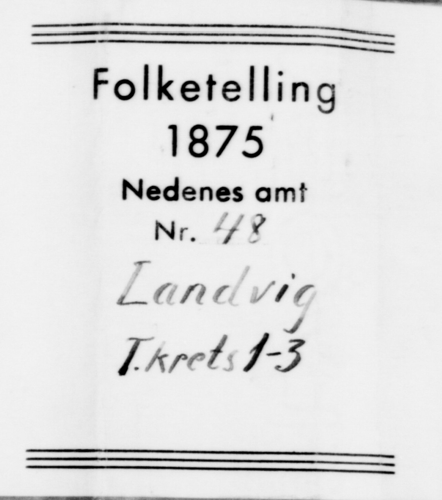 SAK, Folketelling 1875 for 0924P Homedal prestegjeld, 1875, s. 349