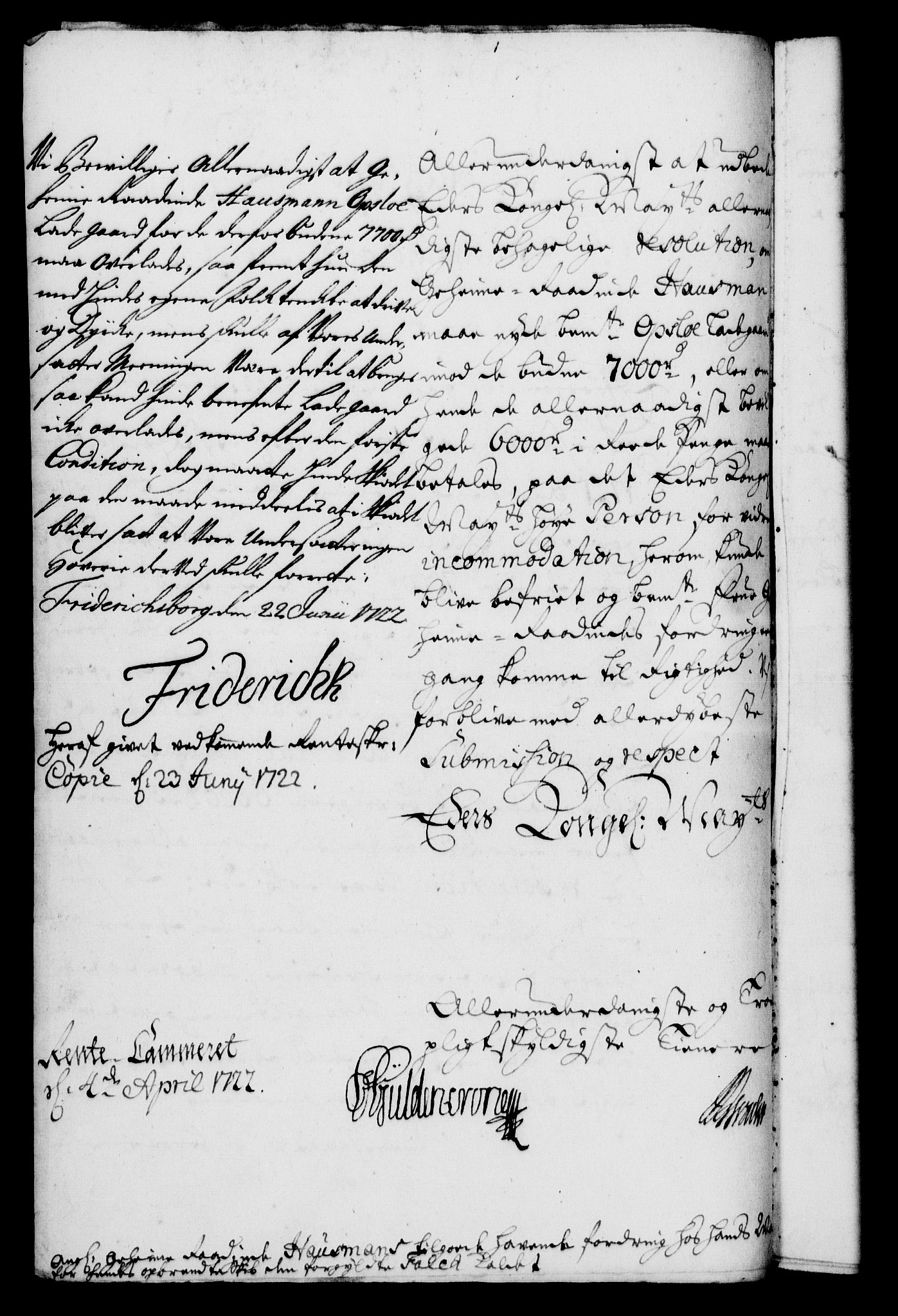 Rentekammeret, Kammerkanselliet, RA/EA-3111/G/Gf/Gfa/L0005: Norsk relasjons- og resolusjonsprotokoll (merket RK 52.5), 1722, s. 380