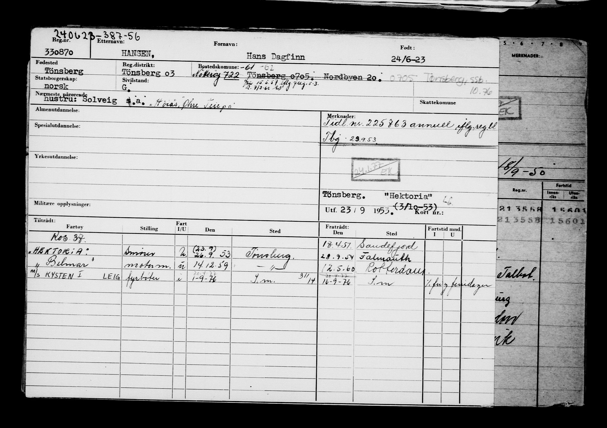 Direktoratet for sjømenn, AV/RA-S-3545/G/Gb/L0220: Hovedkort, 1923, s. 351