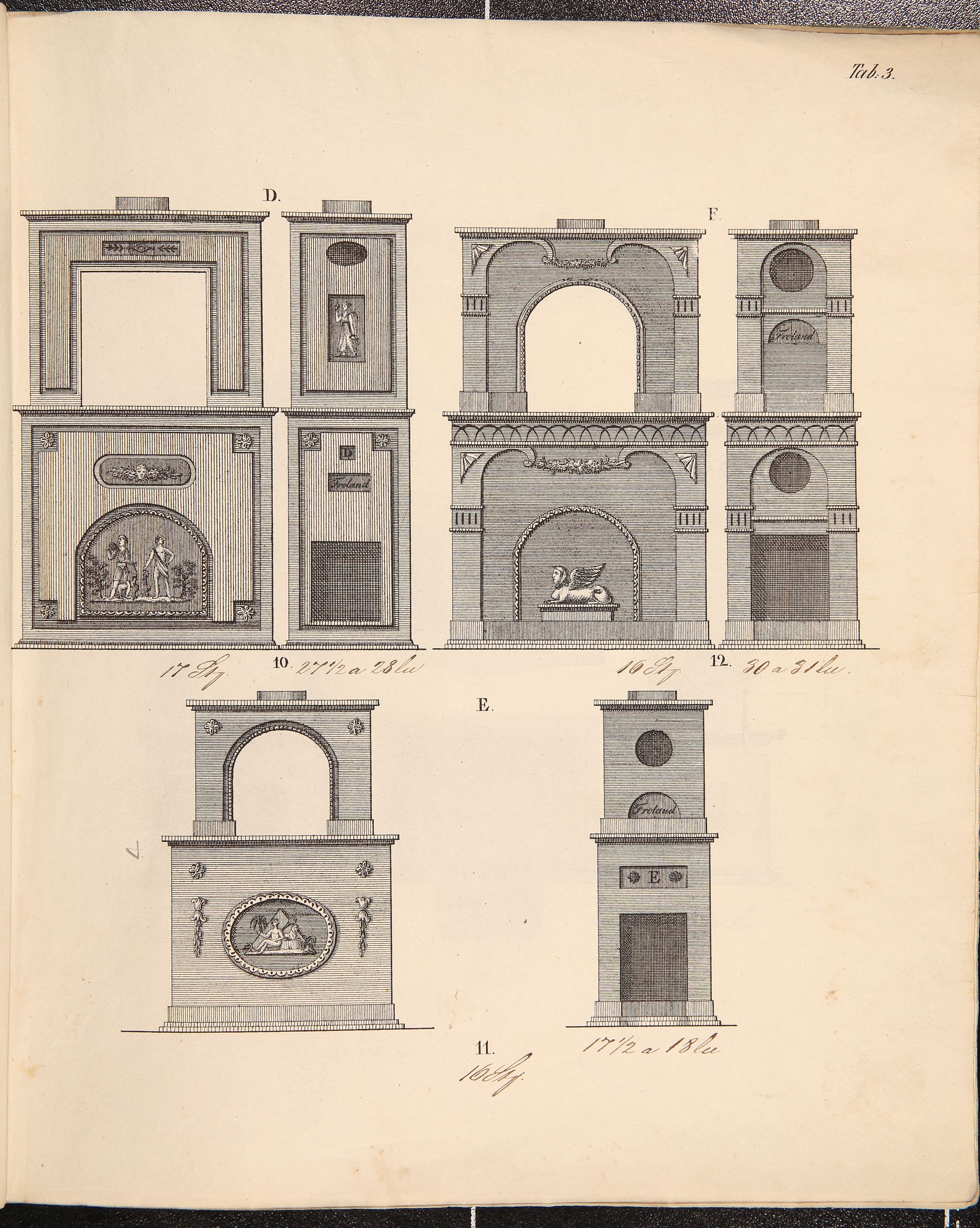 Næs Jernverksmuseets samling av historiske ovnskataloger, NESJ/NJM-006/01/L0013: Tegninger af Frolands Jernverks Ovne, 1833