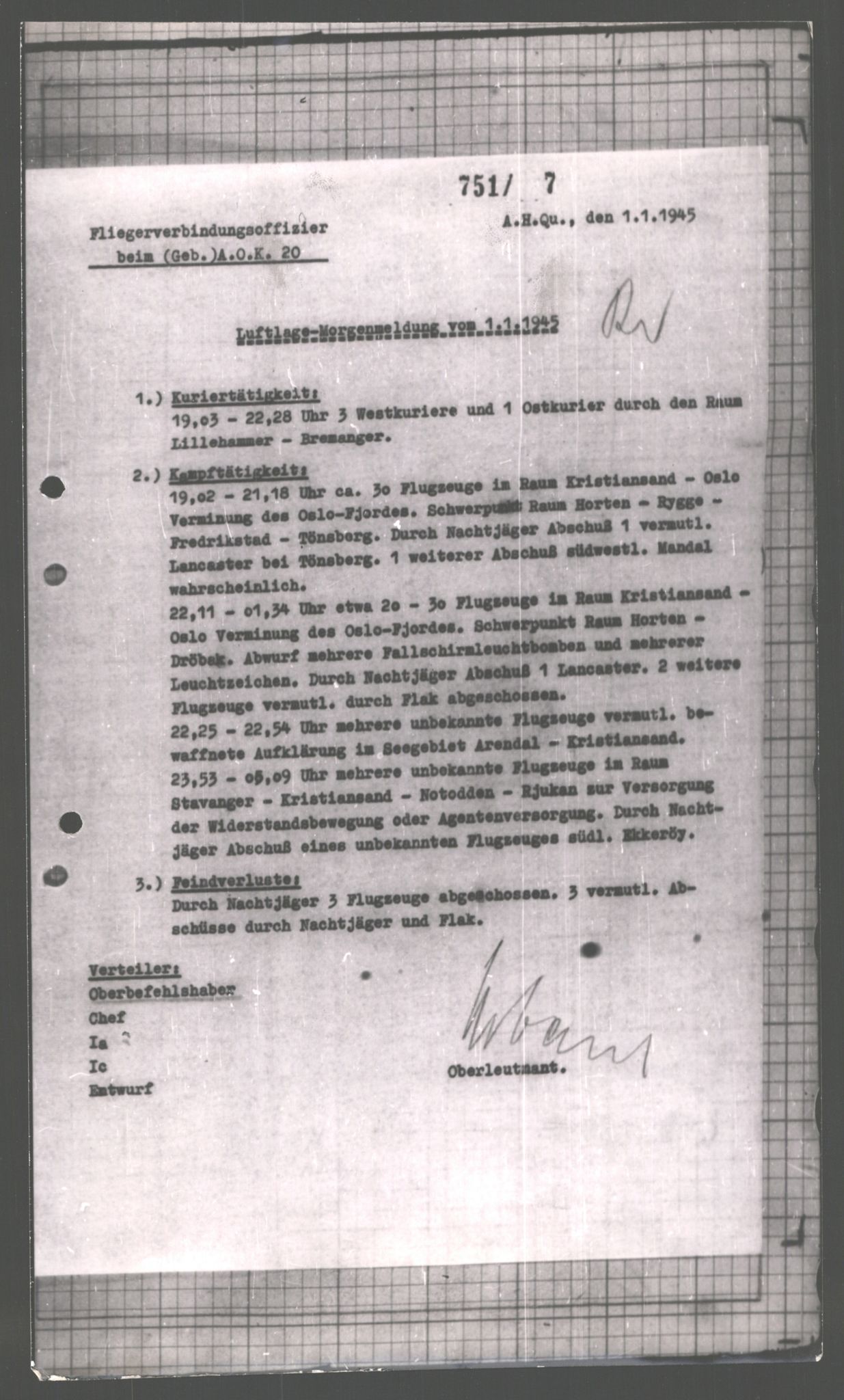 Forsvarets Overkommando. 2 kontor. Arkiv 11.4. Spredte tyske arkivsaker, AV/RA-RAFA-7031/D/Dar/Dara/L0001: Krigsdagbøker for 20. Gebirgs-Armee-Oberkommando (AOK 20), 1944-1945, s. 341