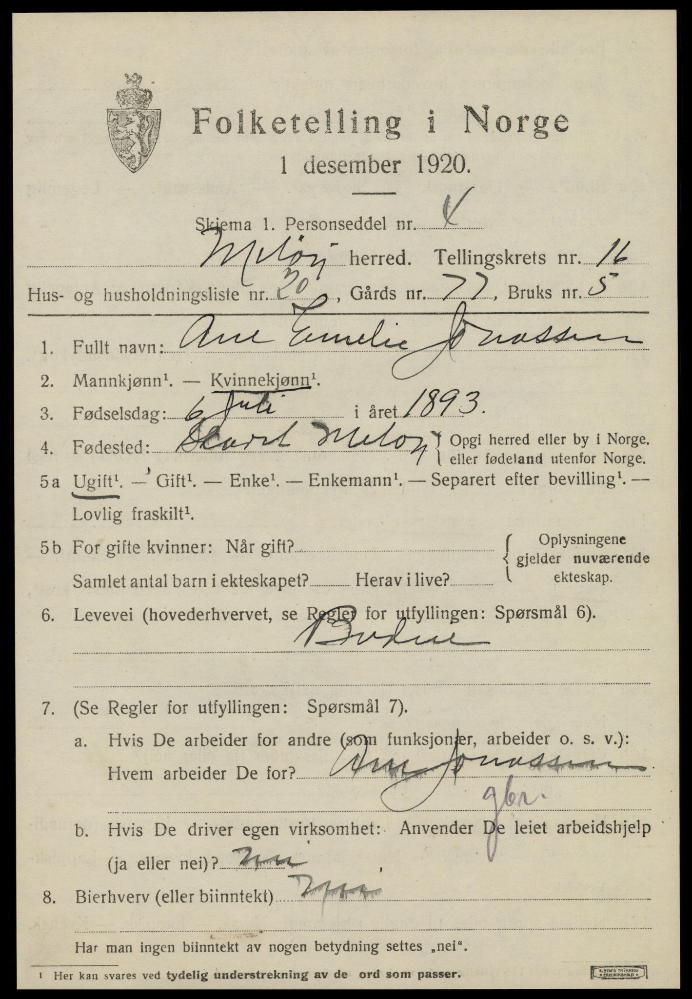 SAT, Folketelling 1920 for 1837 Meløy herred, 1920, s. 10481