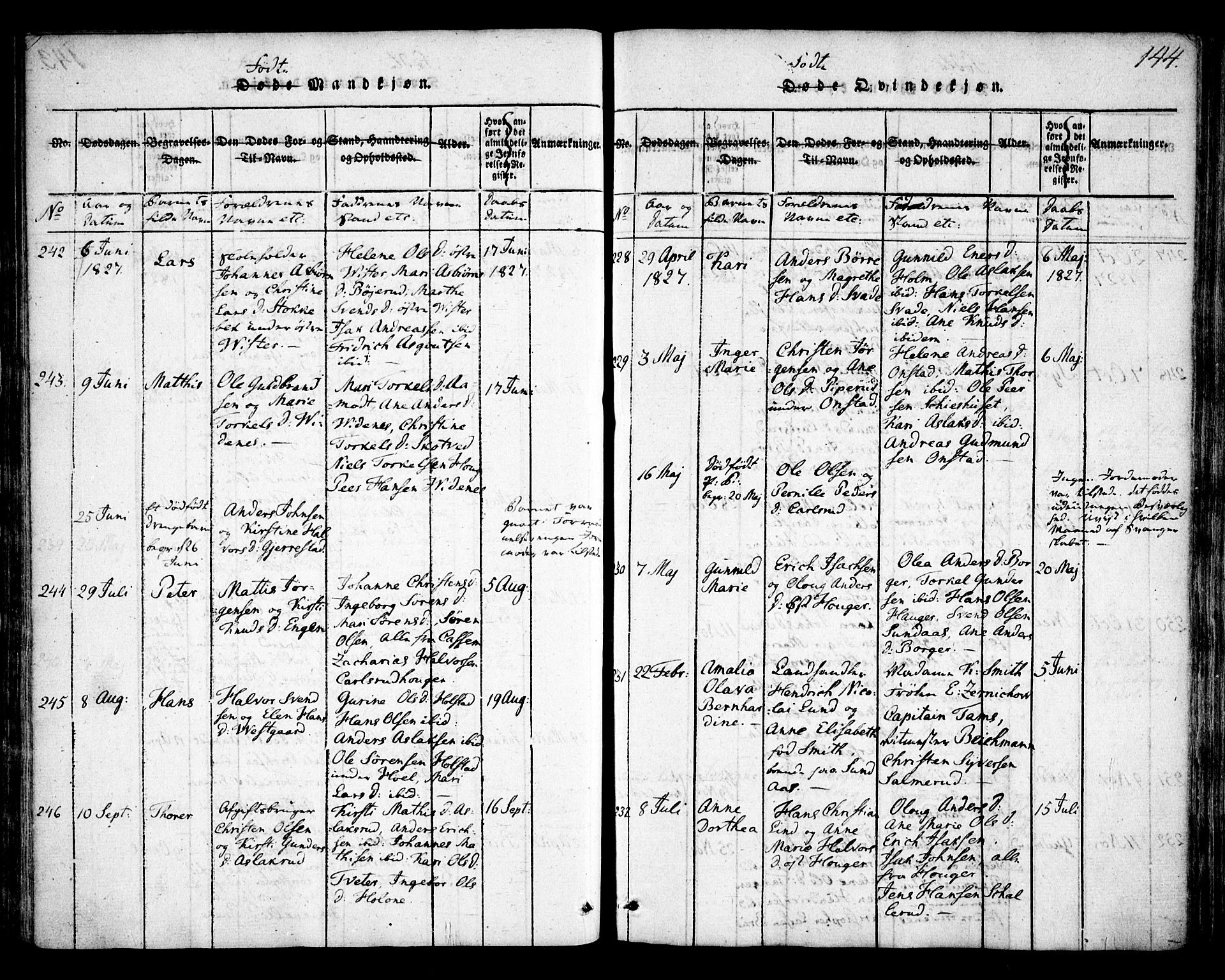 Skiptvet prestekontor Kirkebøker, AV/SAO-A-20009/F/Fa/L0005: Ministerialbok nr. 5, 1814-1838, s. 144